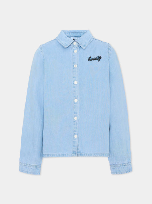Camicia denim per bambina con ricamo,Molo,2W26C204 5845
