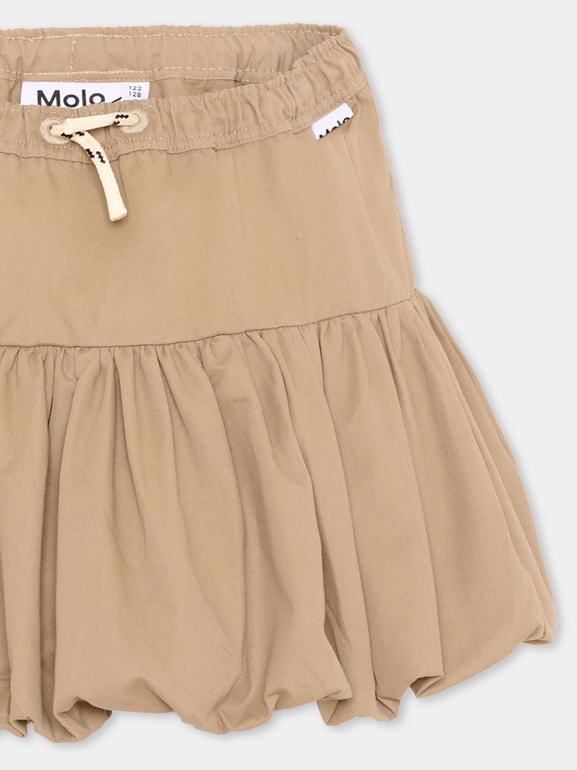 Gonna beige a palloncino Britta per bambina,Molo,2W26D106 5732