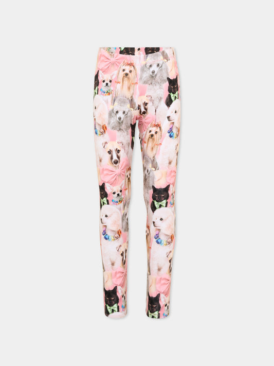 Leggings multicolor Niki per bambina con animali,Molo,2W26F204 9792