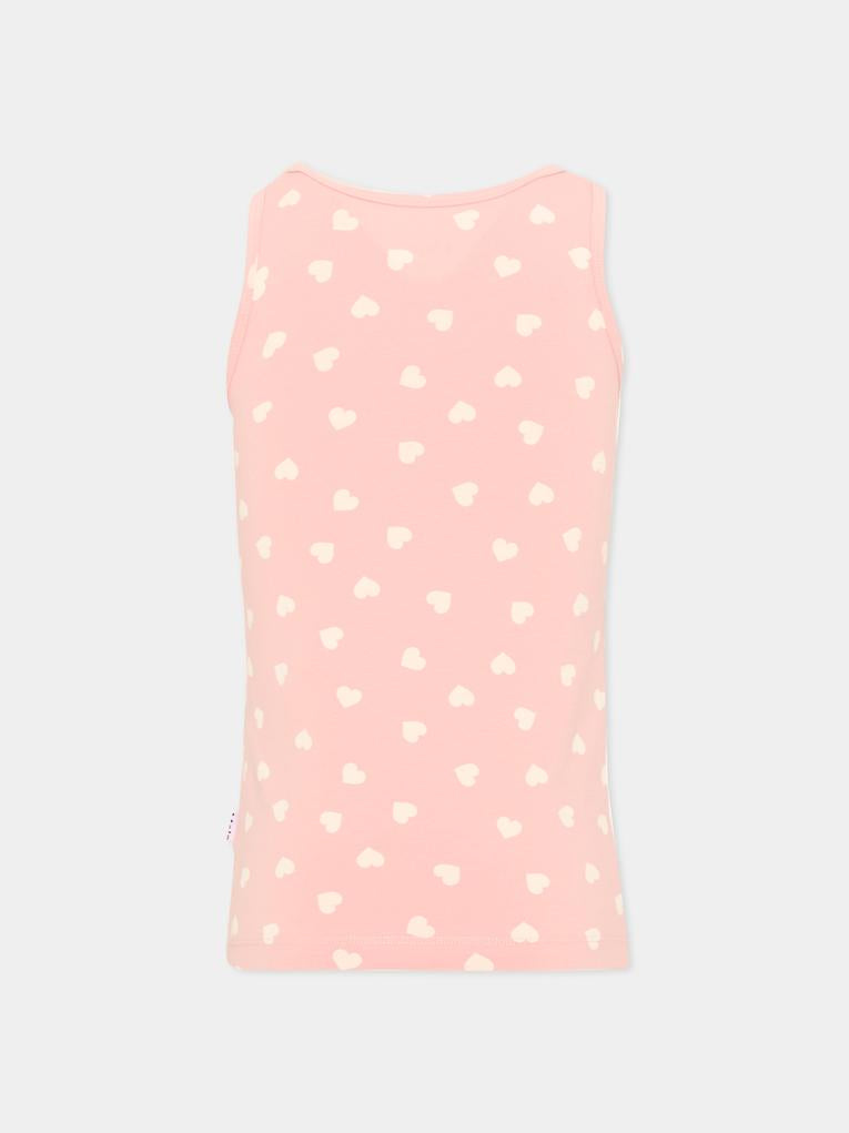 Canottiera rosa Jeanie per bambina con cuori,Molo,2W26Q801 5873
