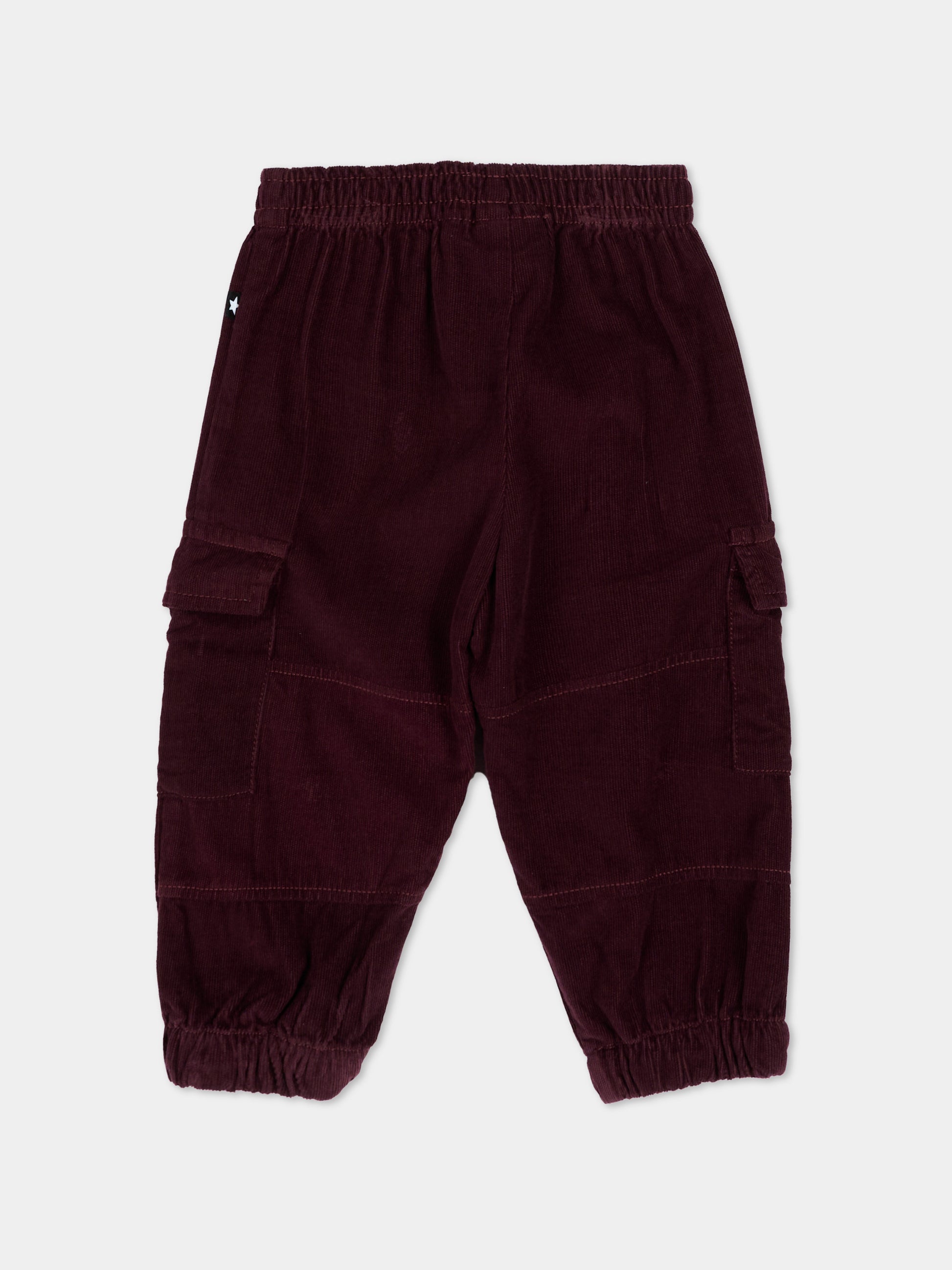 Pantaloni Cargo Bordeaux per neonata,Molo,4W26I102 2225