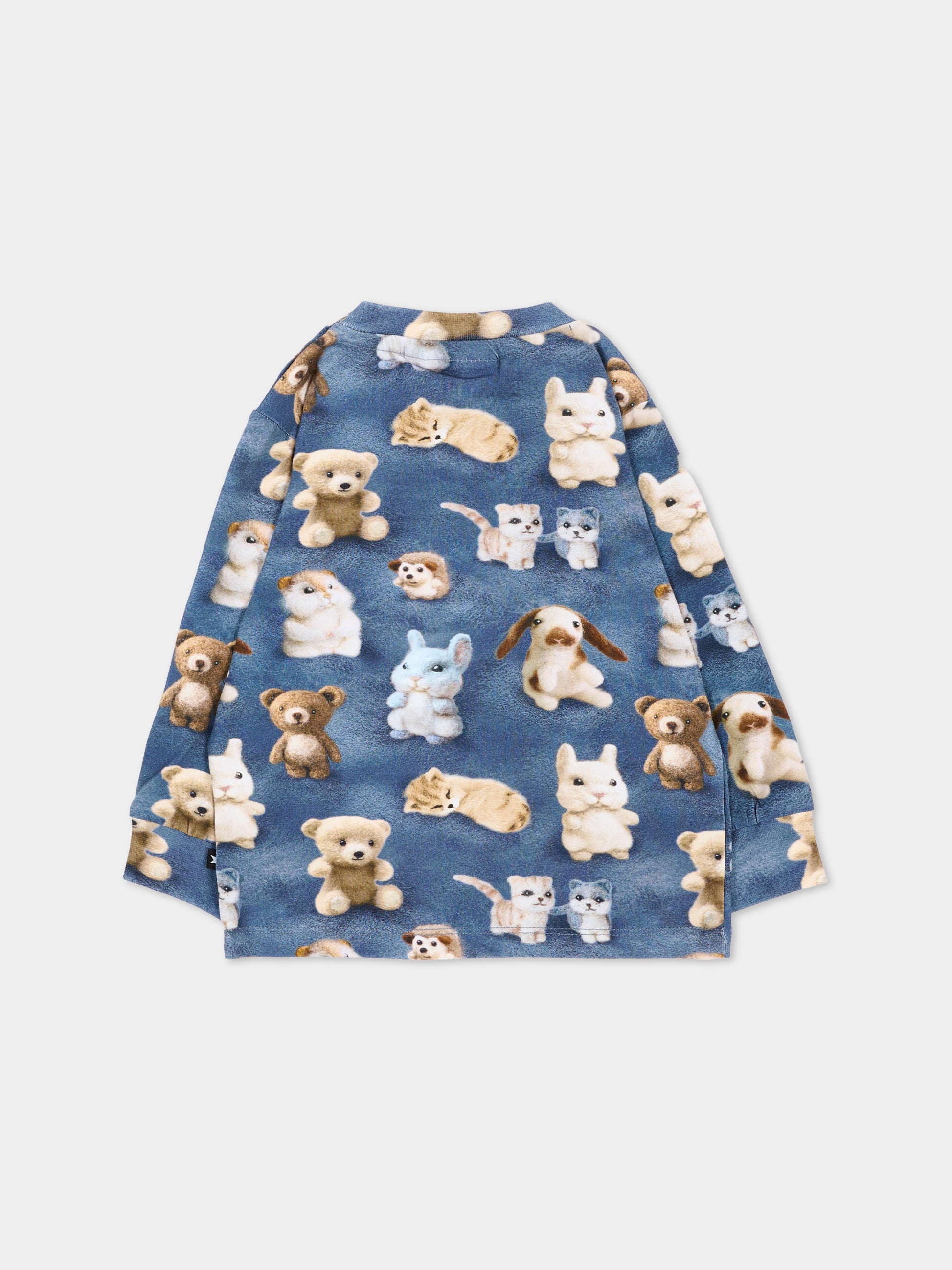 T-Shirt blu Eloy per neonato con cuccioli,Molo,6W26A401 5936