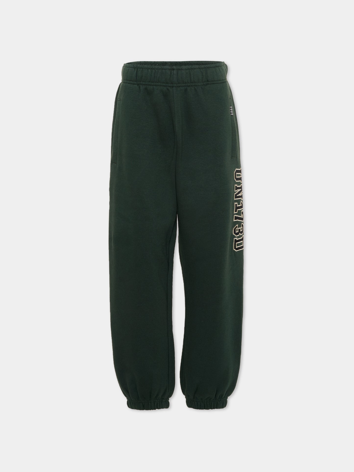 Pantalone sportivo verde  Pantalone tuta verde  per bambino con logo,Molo,1W26I201 5721