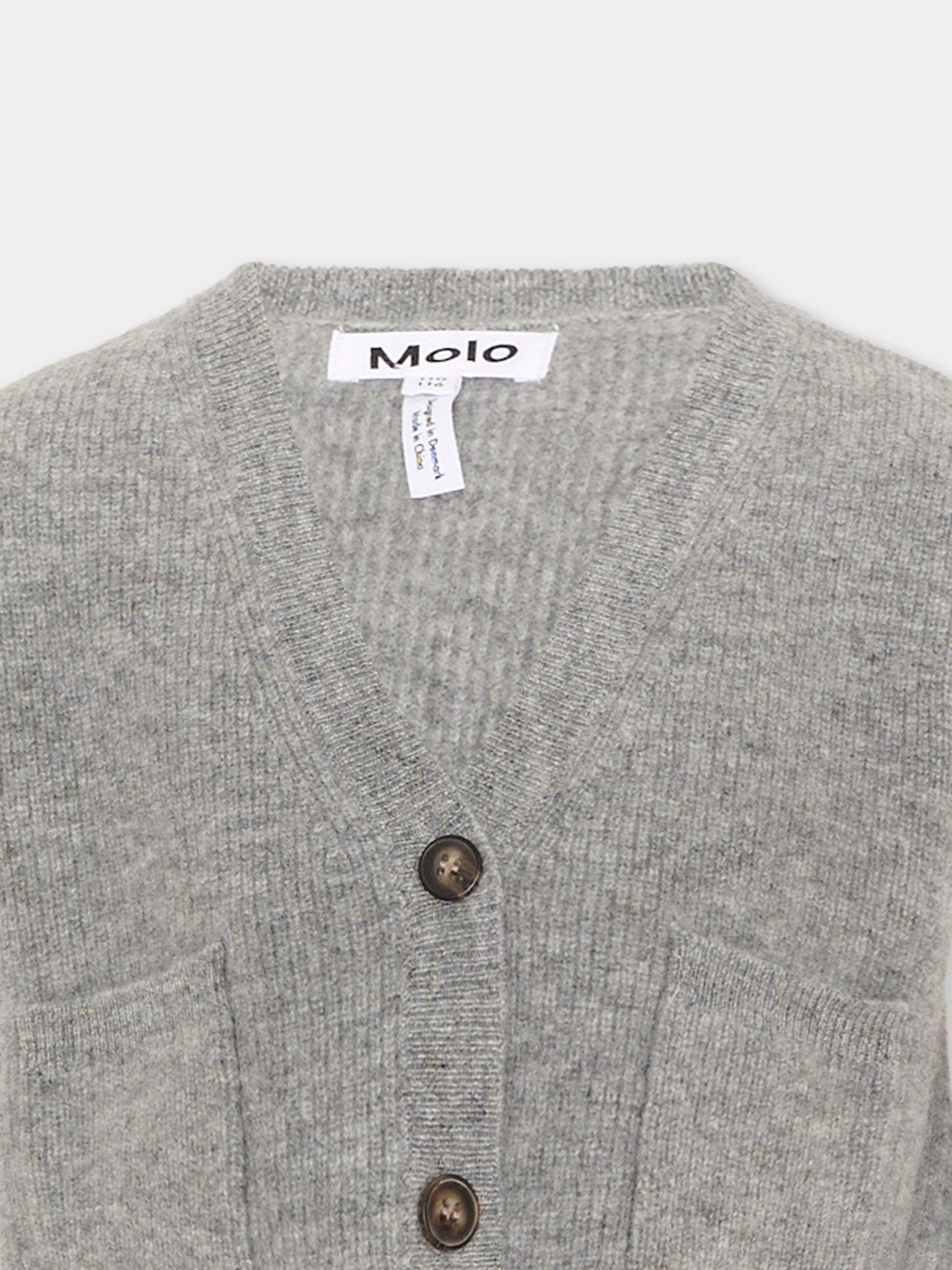 Maglia gilet grigia Gianni per bambini,Molo,2W26K101 1046