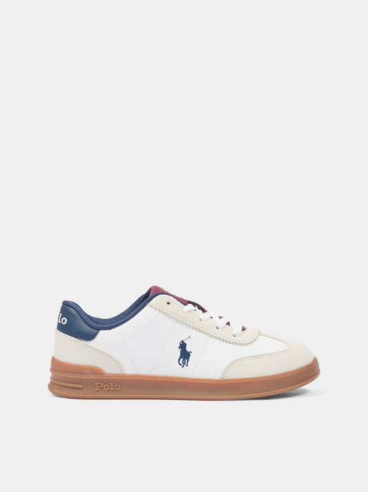 Sneakers bianche per bambino con Polo Pony,Ralph Lauren Kids,RL04998106