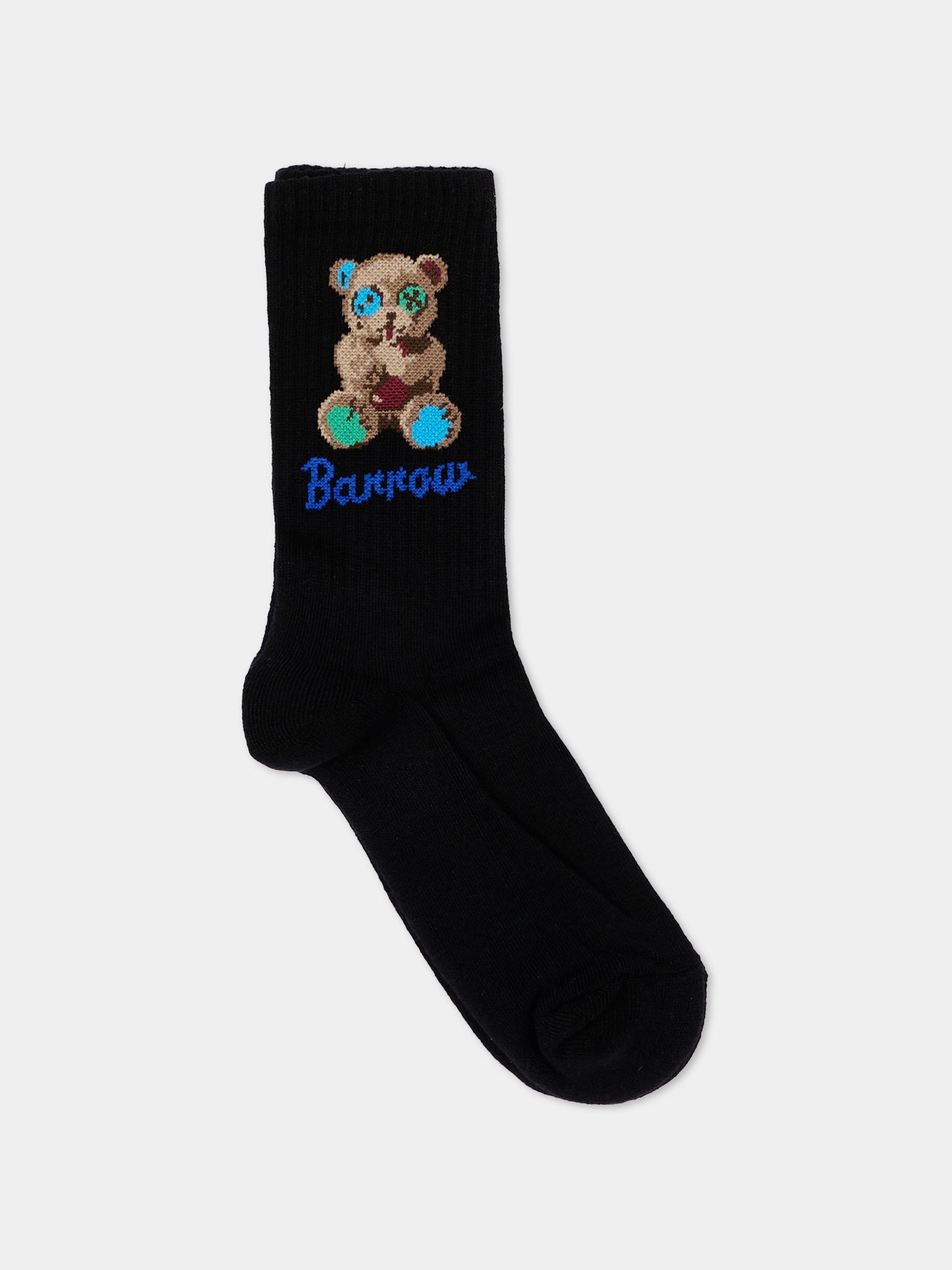 Calza Spugna nera per bambini con logo,Barrow,F6BKJUSO093 110