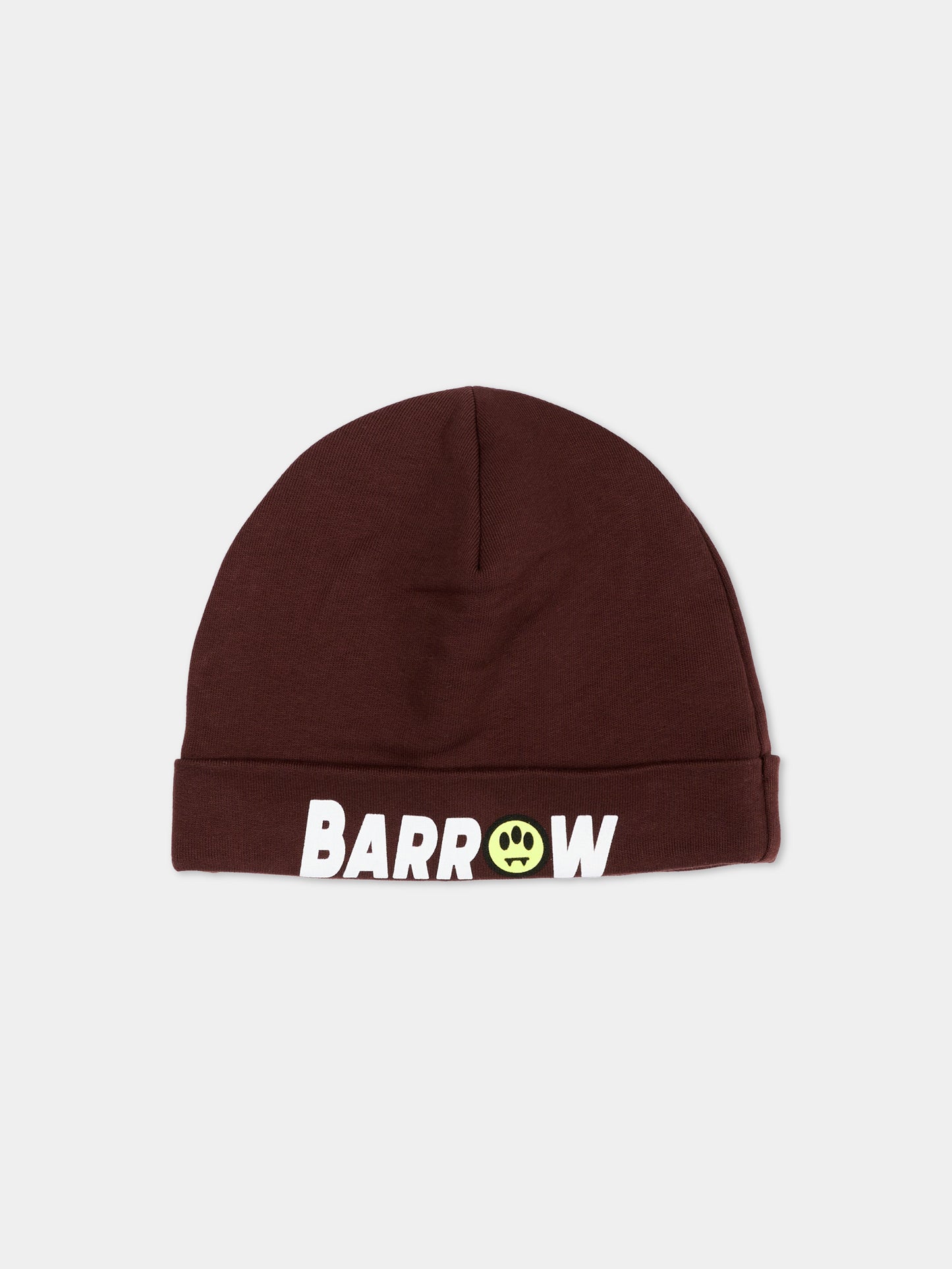 Berretto marrone per bambini con logo,Barrow,F6BKJUHT112 408