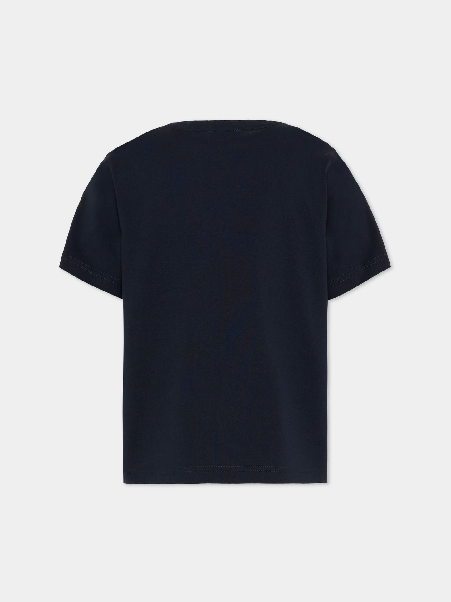 T-Shirt blu per bambini con logo,Burberry Kids,8128100 A1662
