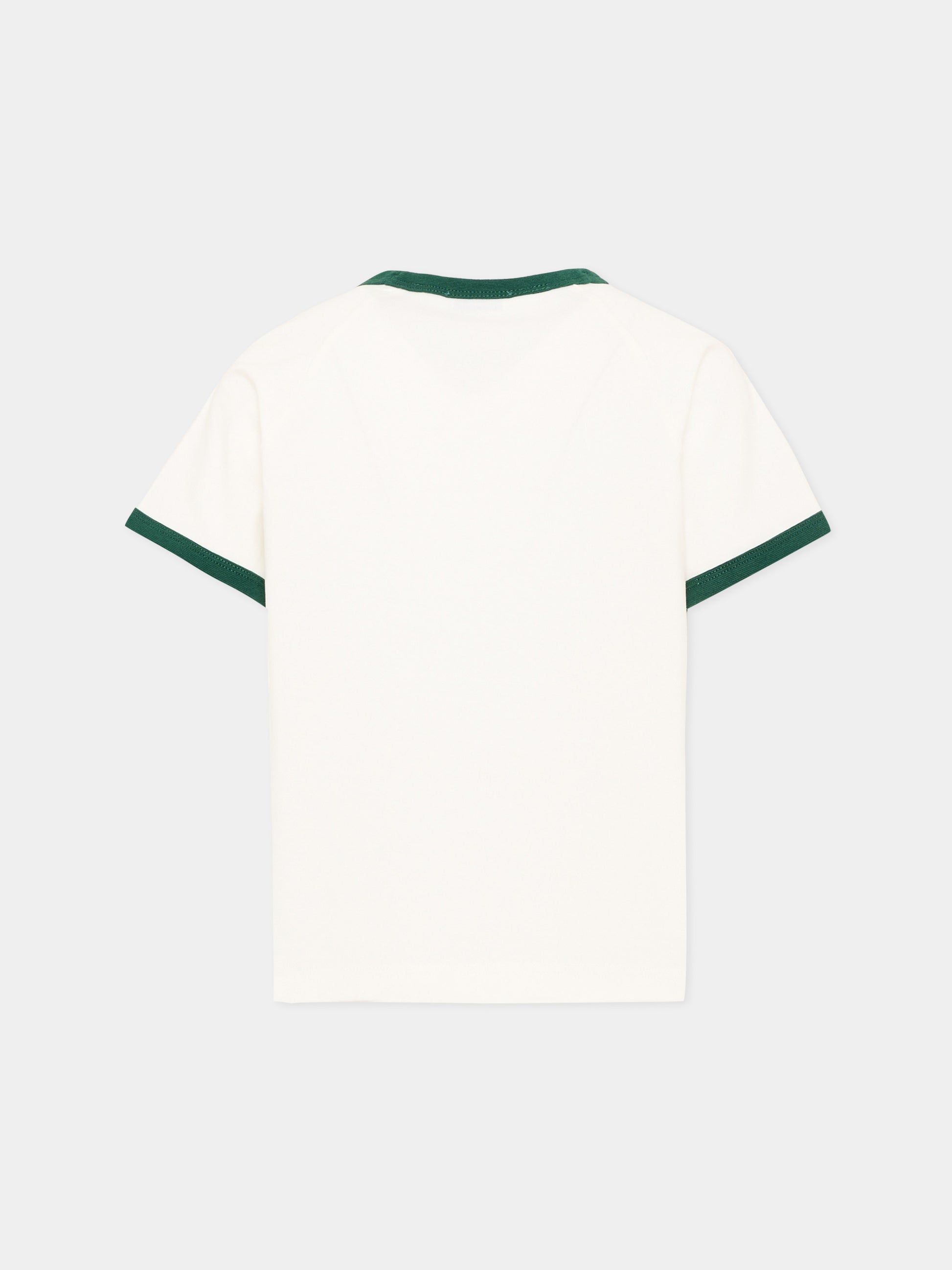 T-Shirt avorio per bambino con logo,Burberry Kids,8126292 A2014