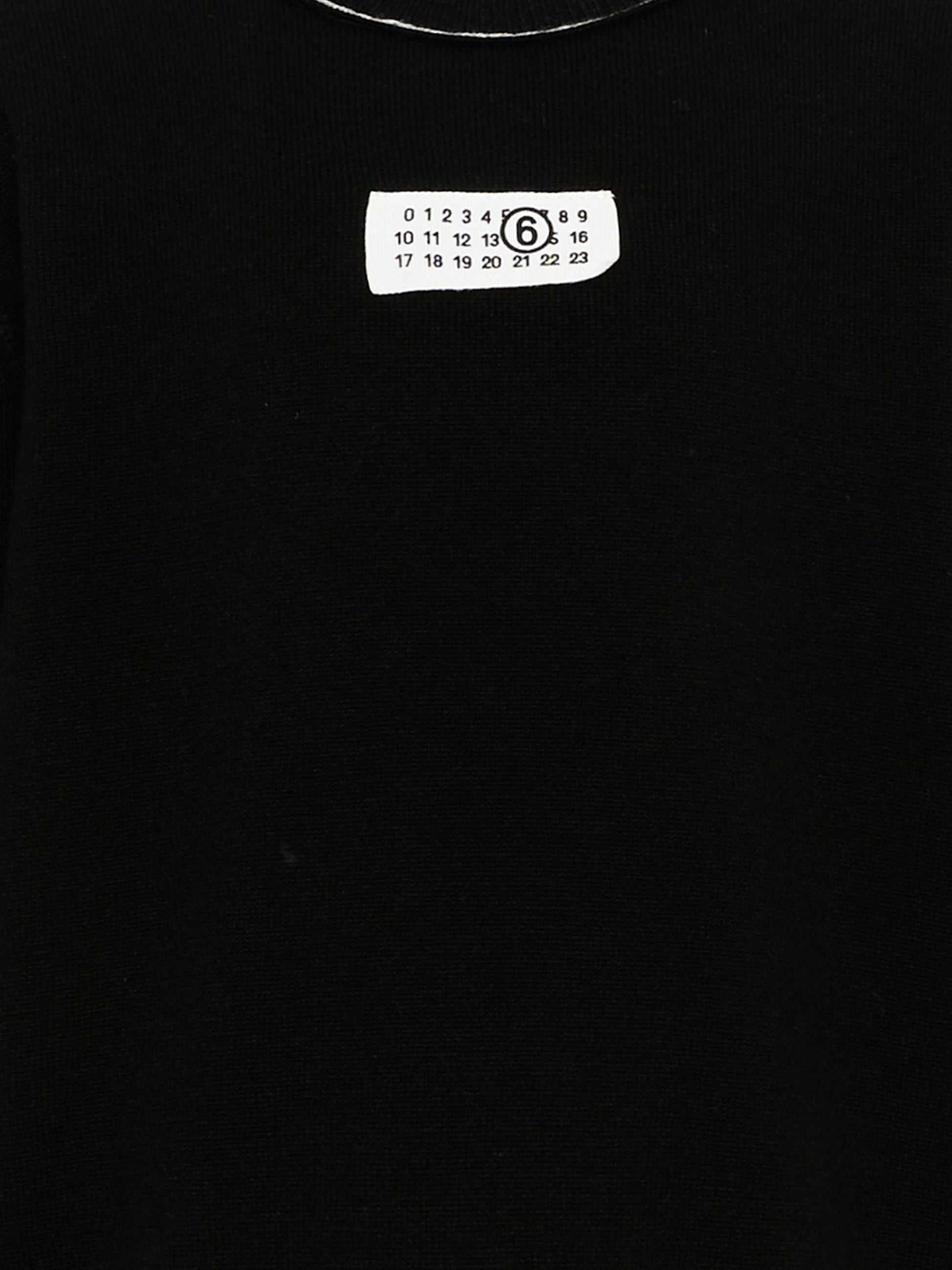 Maglione nero per bambini con logo,Mm6 Maison Margiela,M61025 MM06Q M6900