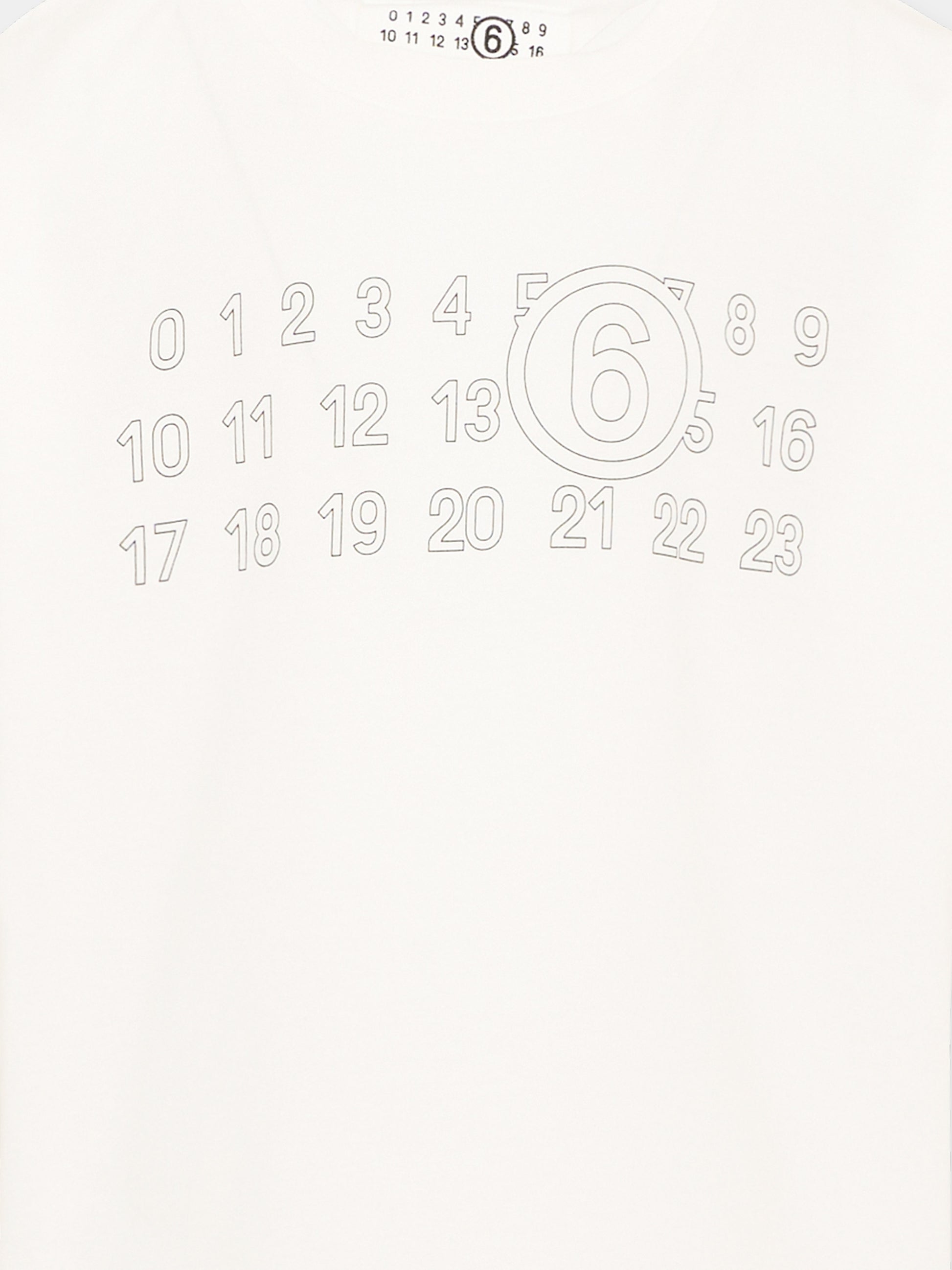 T-Shirt bianca per bambini con logo,Mm6 Maison Margiela,M61117 MM02Y M6102