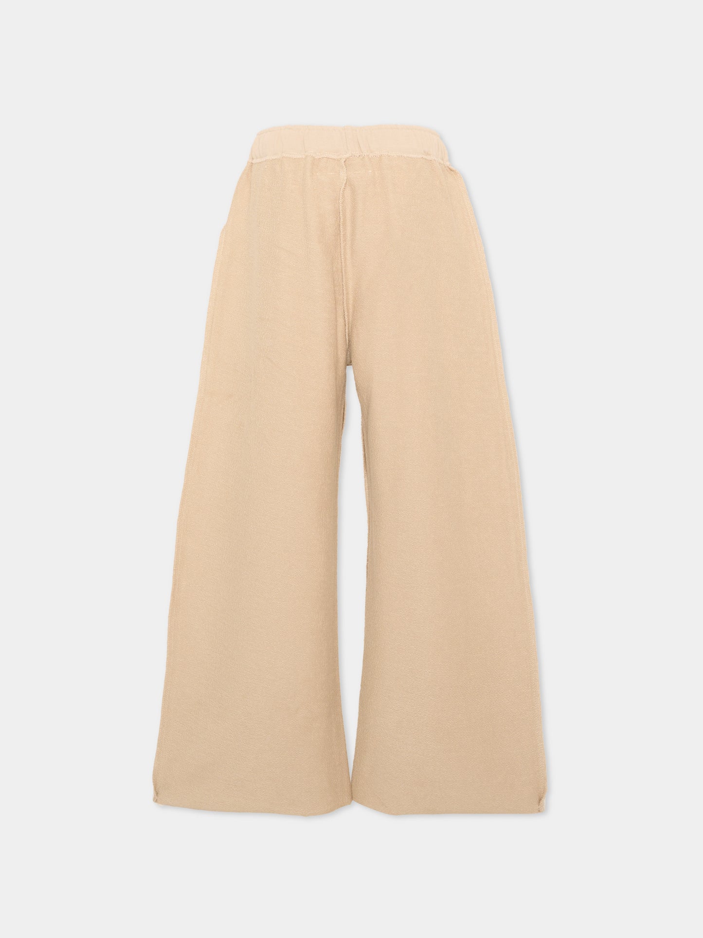 Pantalone sportivo beige per bambini con logo,Mm6 Maison Margiela,M61131 MM08S M6712