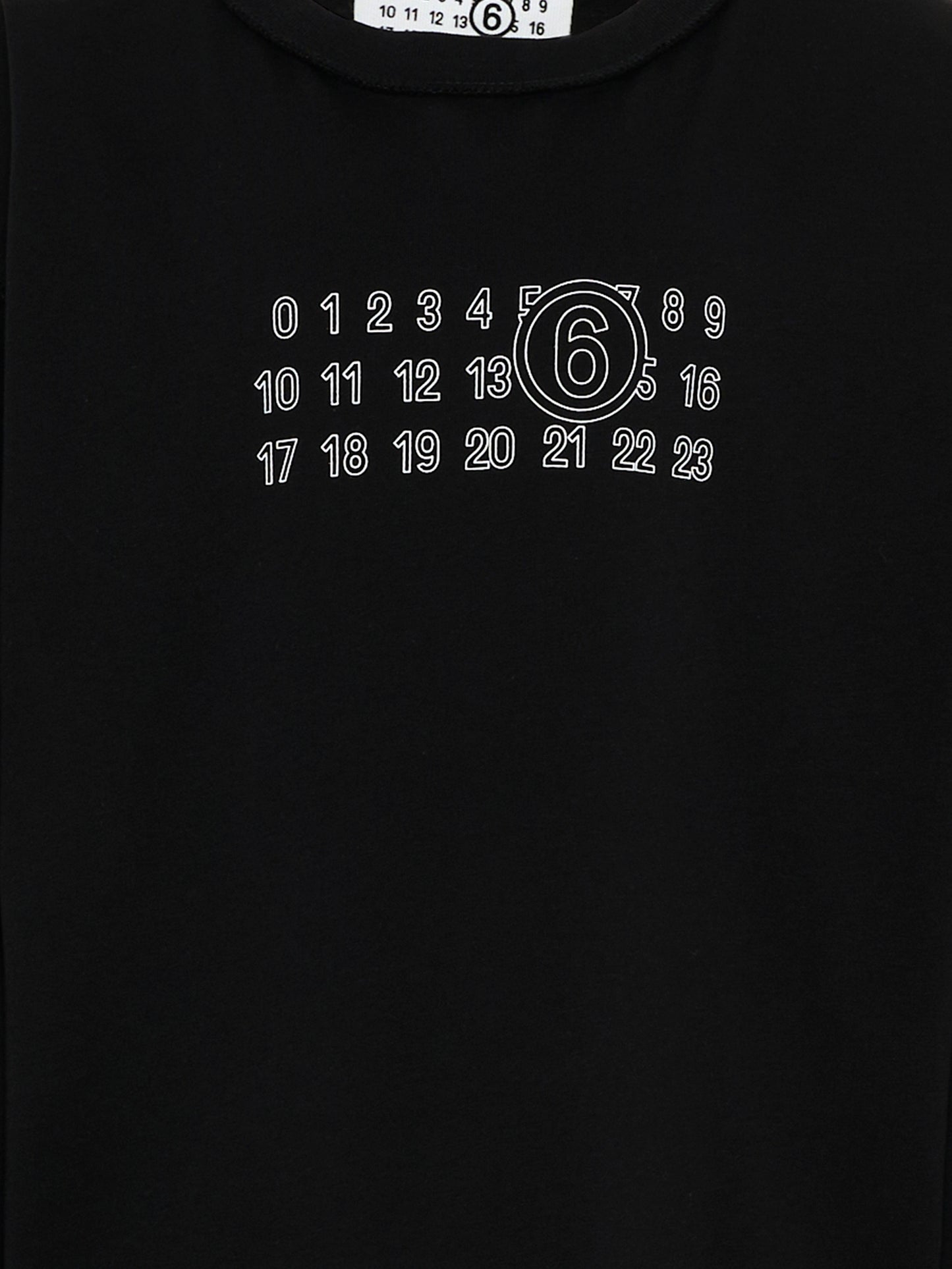 T-Shirt nera per bambini con logo,Mm6 Maison Margiela,M61132 MM04I M6900