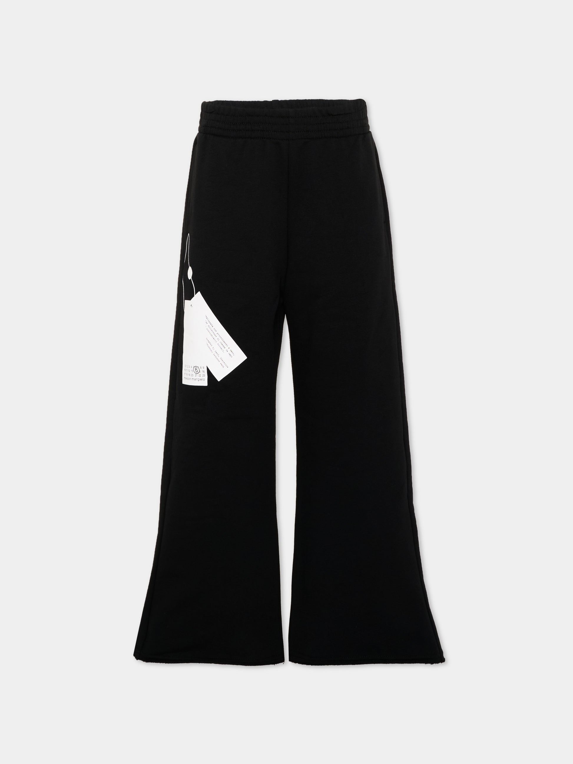 Pantalone nero per bambini con logo,Mm6 Maison Margiela,M61158 MM02X M6900