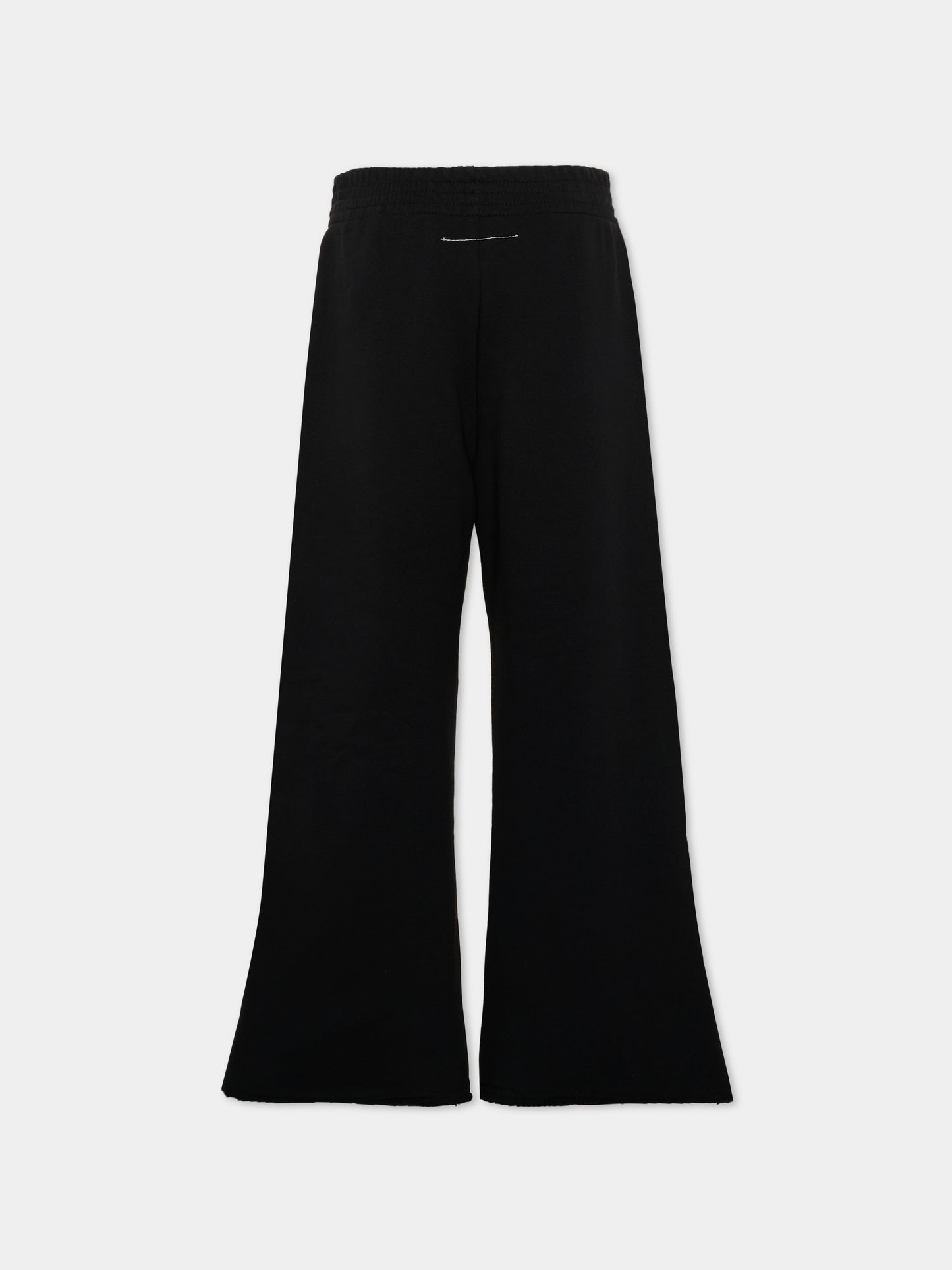 Pantalone nero per bambini con logo,Mm6 Maison Margiela,M61158 MM02X M6900