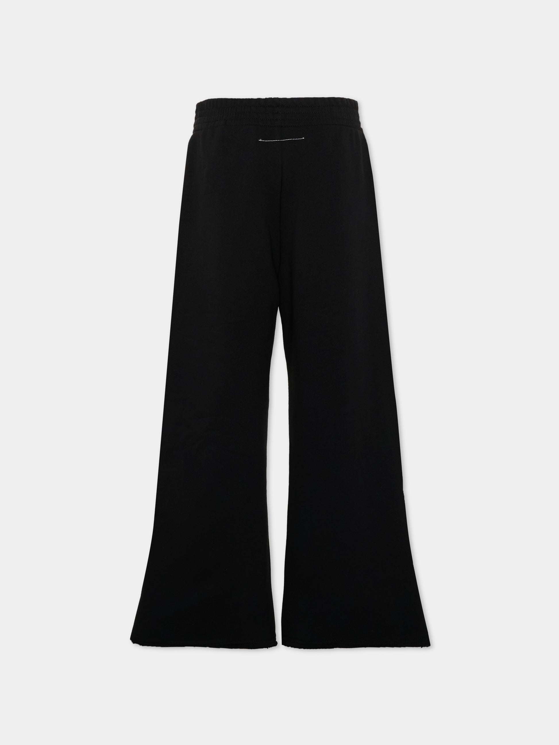 Pantalone nero per bambini con logo,Mm6 Maison Margiela,M61158 MM02X M6900