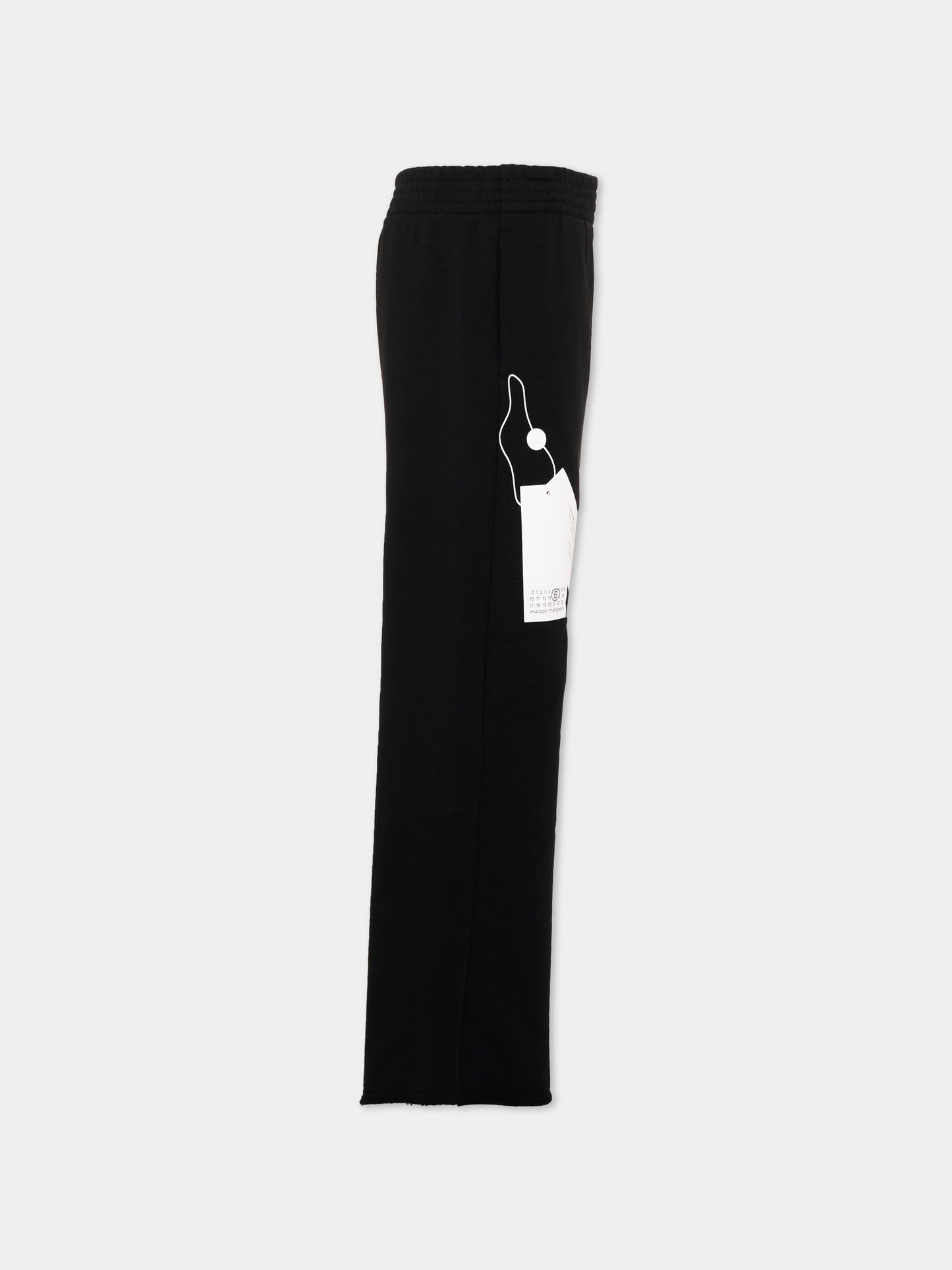Pantalone nero per bambini con logo,Mm6 Maison Margiela,M61158 MM02X M6900
