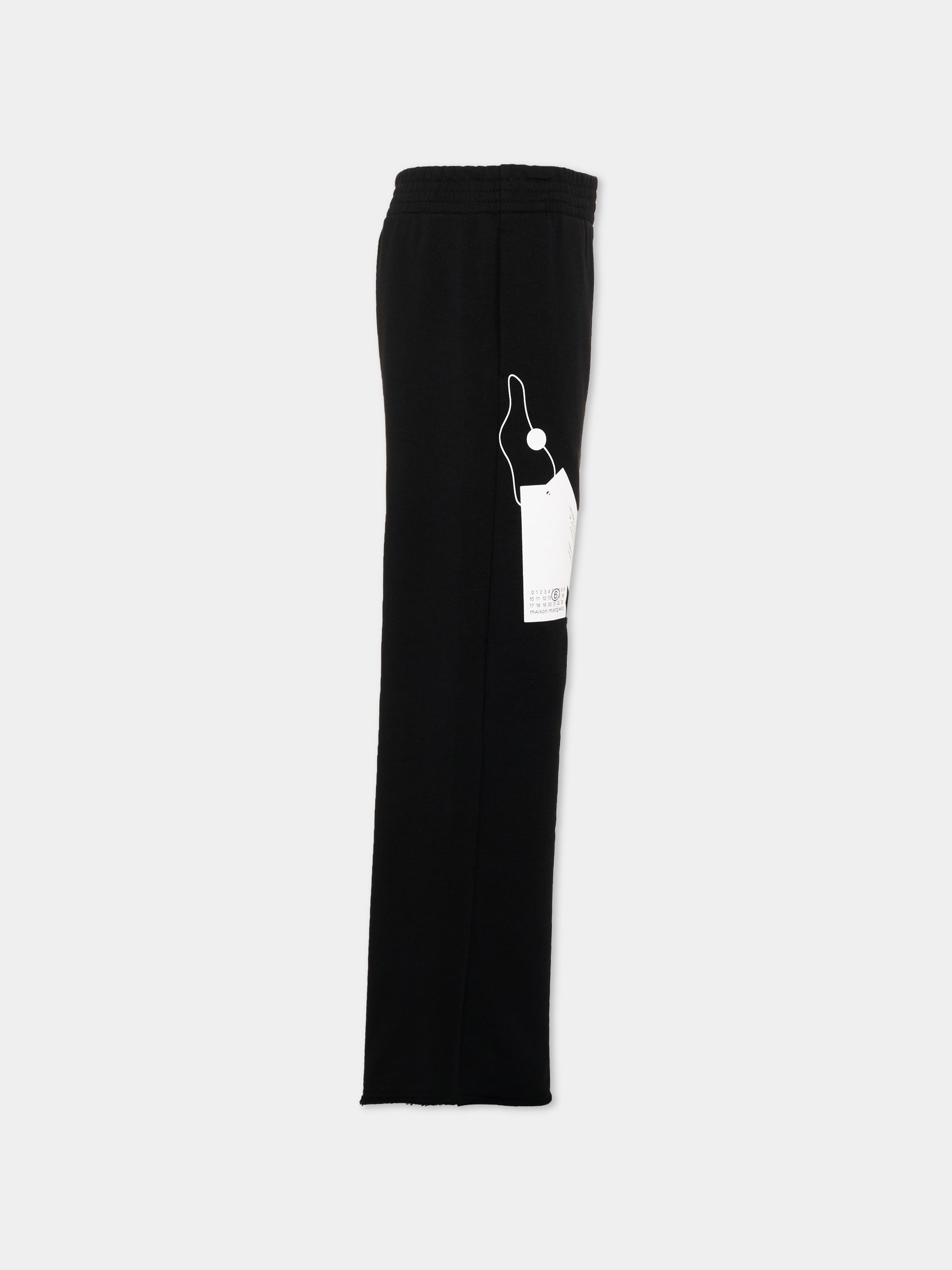 Pantalone nero per bambini con logo,Mm6 Maison Margiela,M61158 MM02X M6900