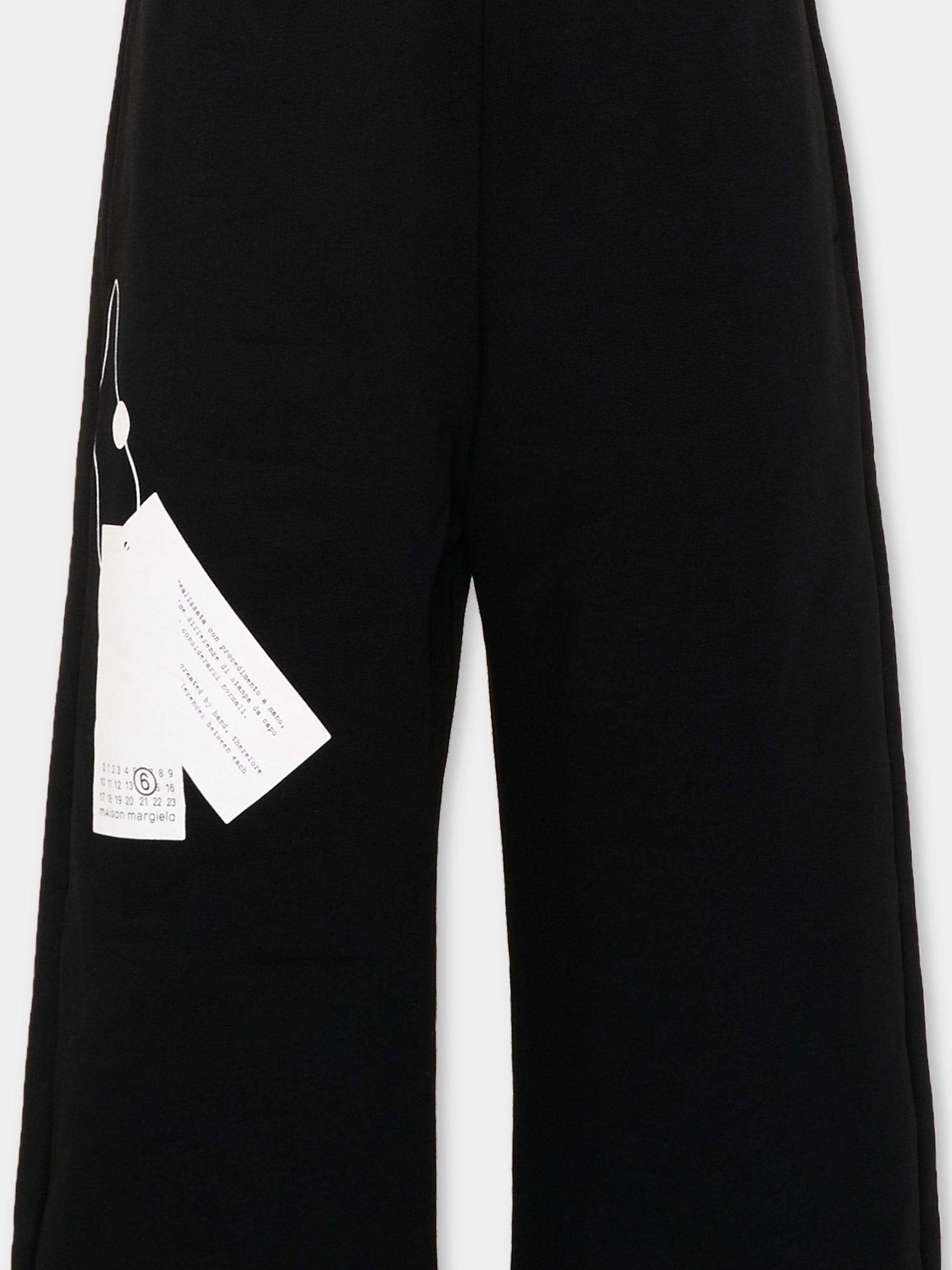 Pantalone nero per bambini con logo,Mm6 Maison Margiela,M61158 MM02X M6900