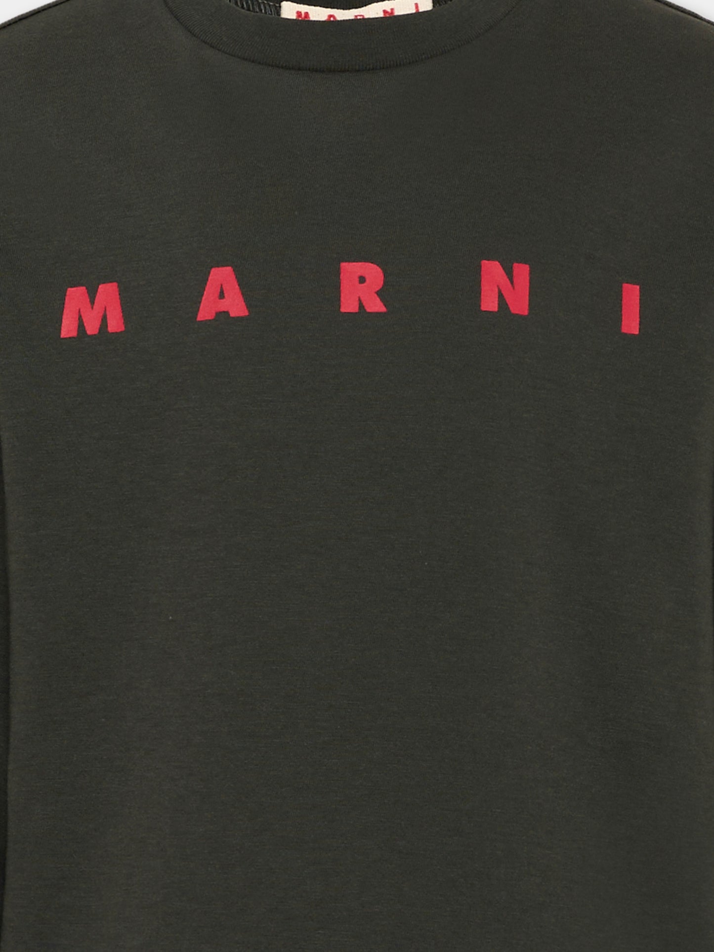 T-Shirt grigia per bambini con logo,Marni Kids,M01603 M00RF 0M924