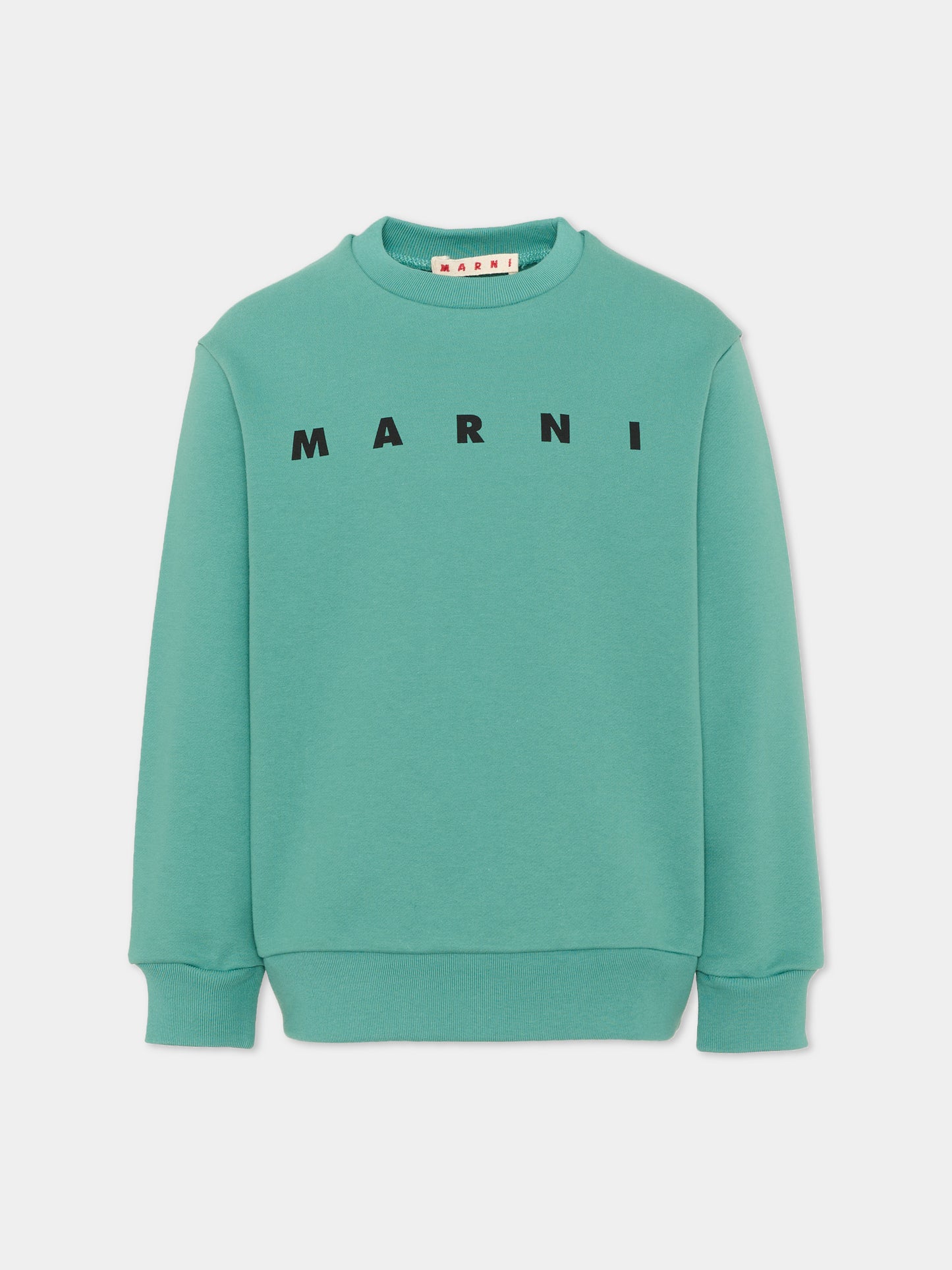 Felpa verde per bambini con logo,Marni Kids,M01612 M00V0 0M545
