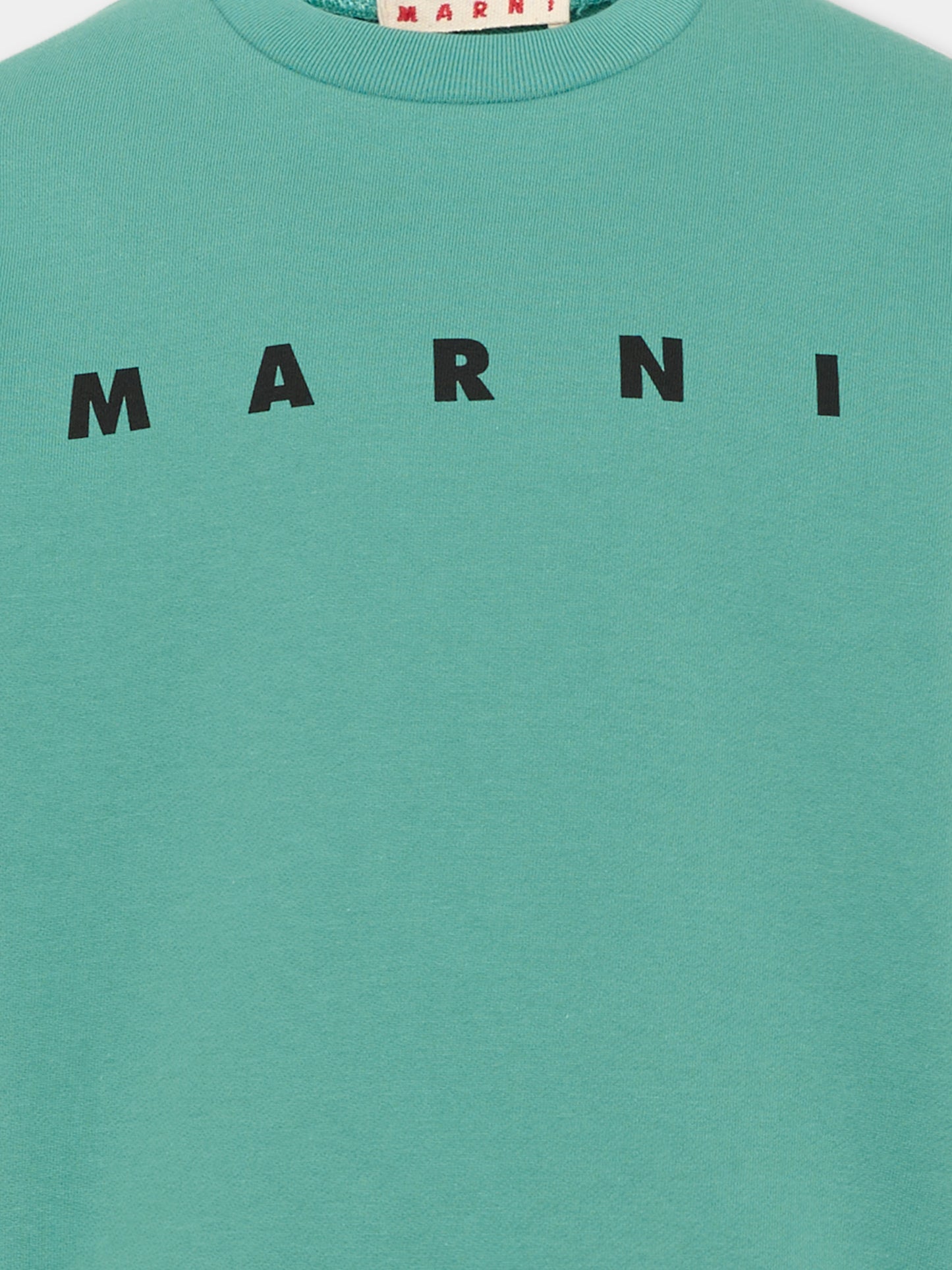 Felpa verde per bambini con logo,Marni Kids,M01612 M00V0 0M545