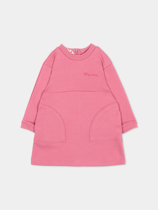 Vestito rosa per neonata con logo,Marni Kids,M01835 M00YN 0M352