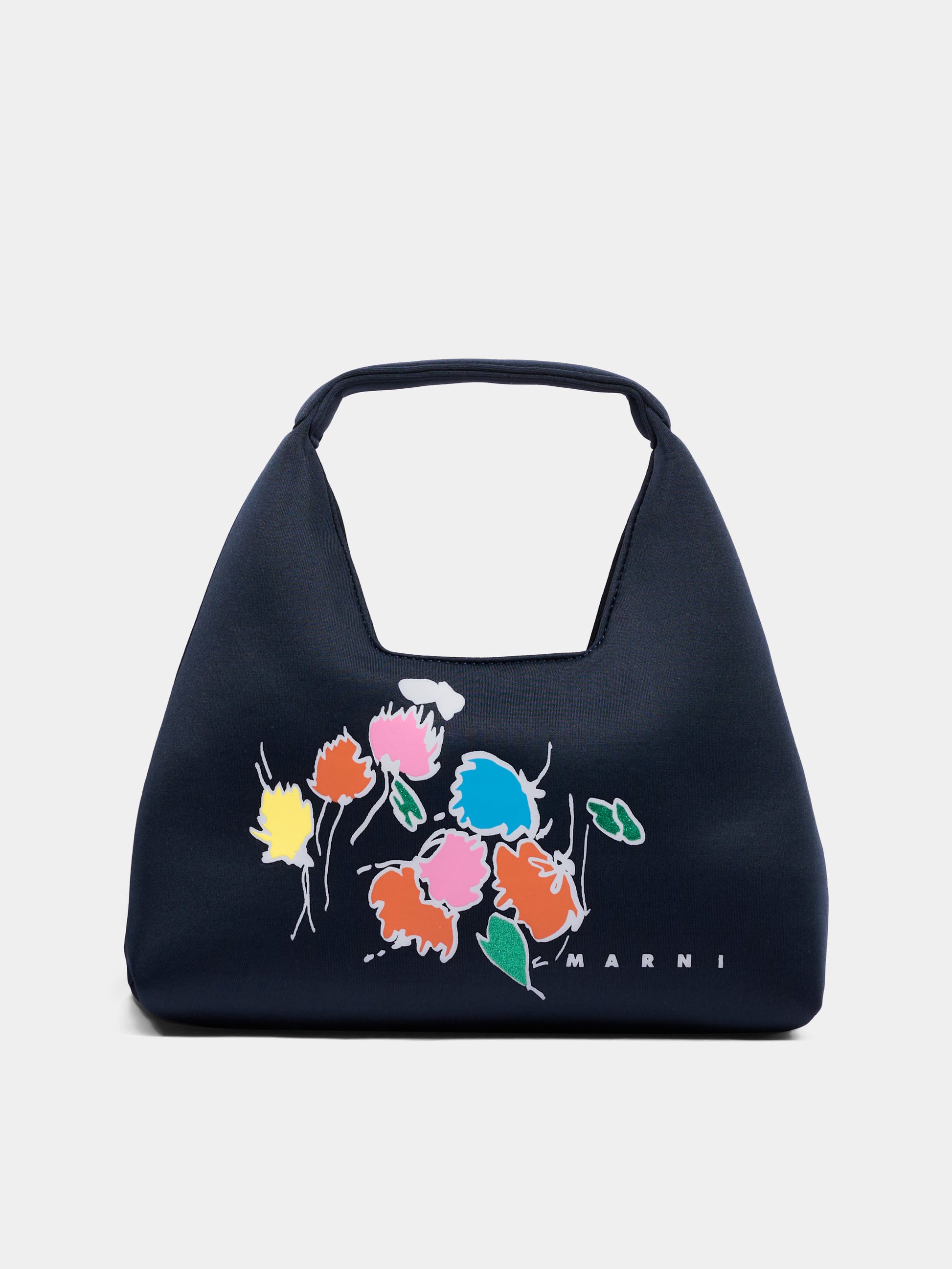 Borsa blu per bambina con fiori,Marni Kids,M01837 M00XH 0M862