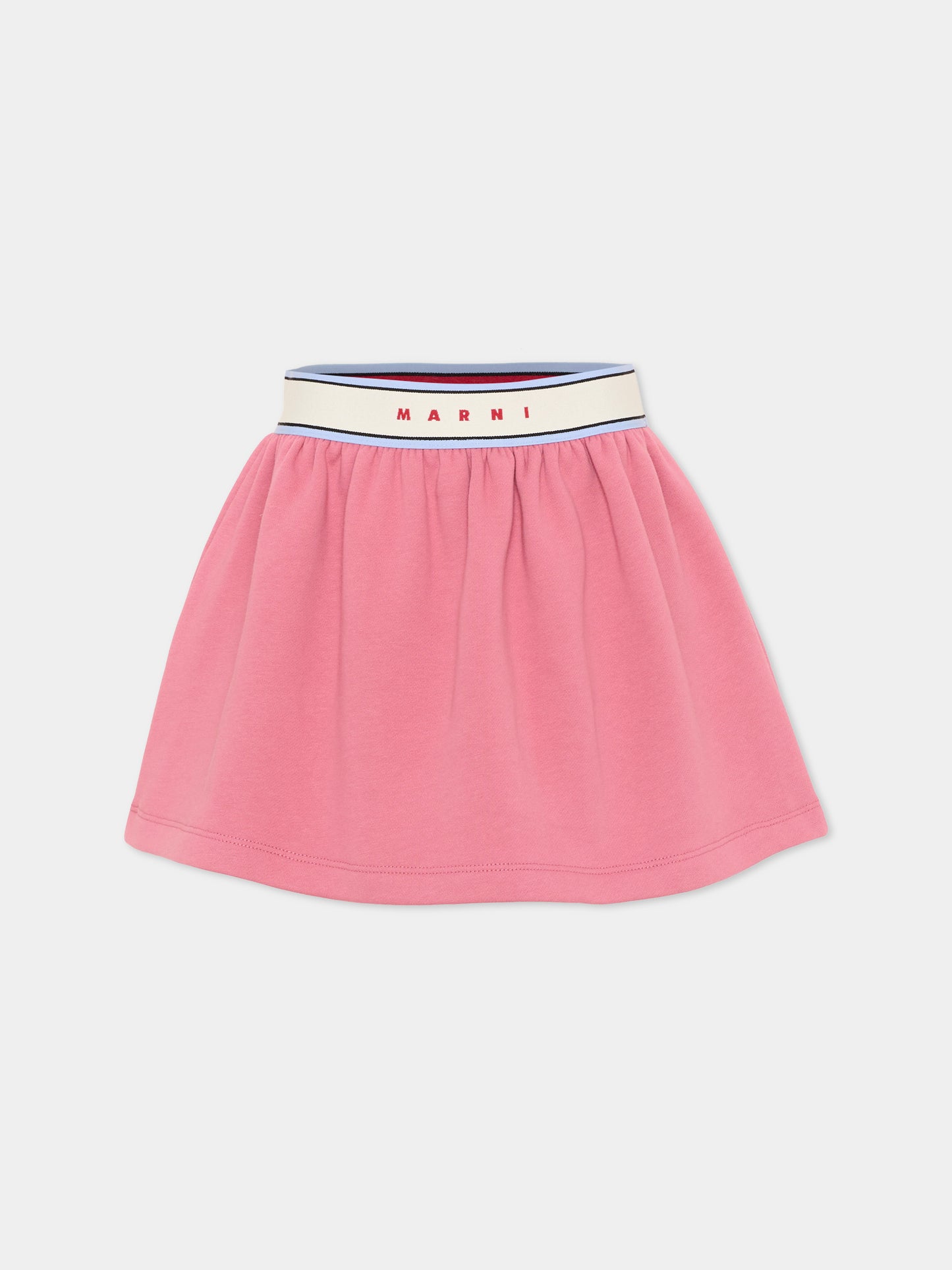 Gonna rosa per bambina con logo,Marni Kids,M01855 M00XC 0M352