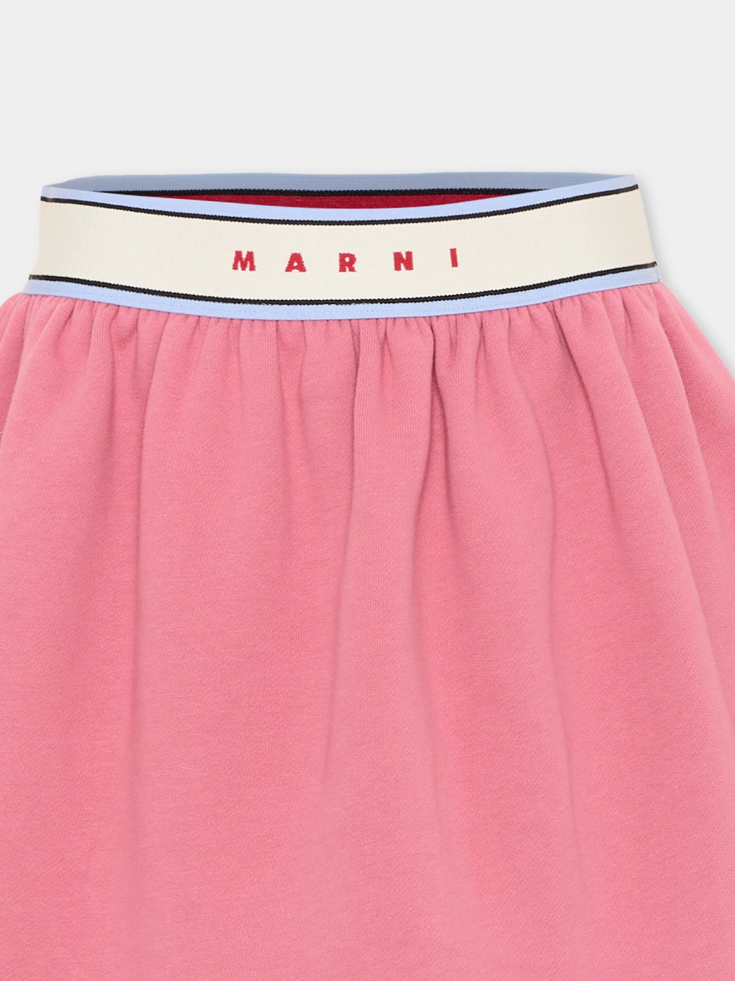 Gonna rosa per bambina con logo,Marni Kids,M01855 M00XC 0M352
