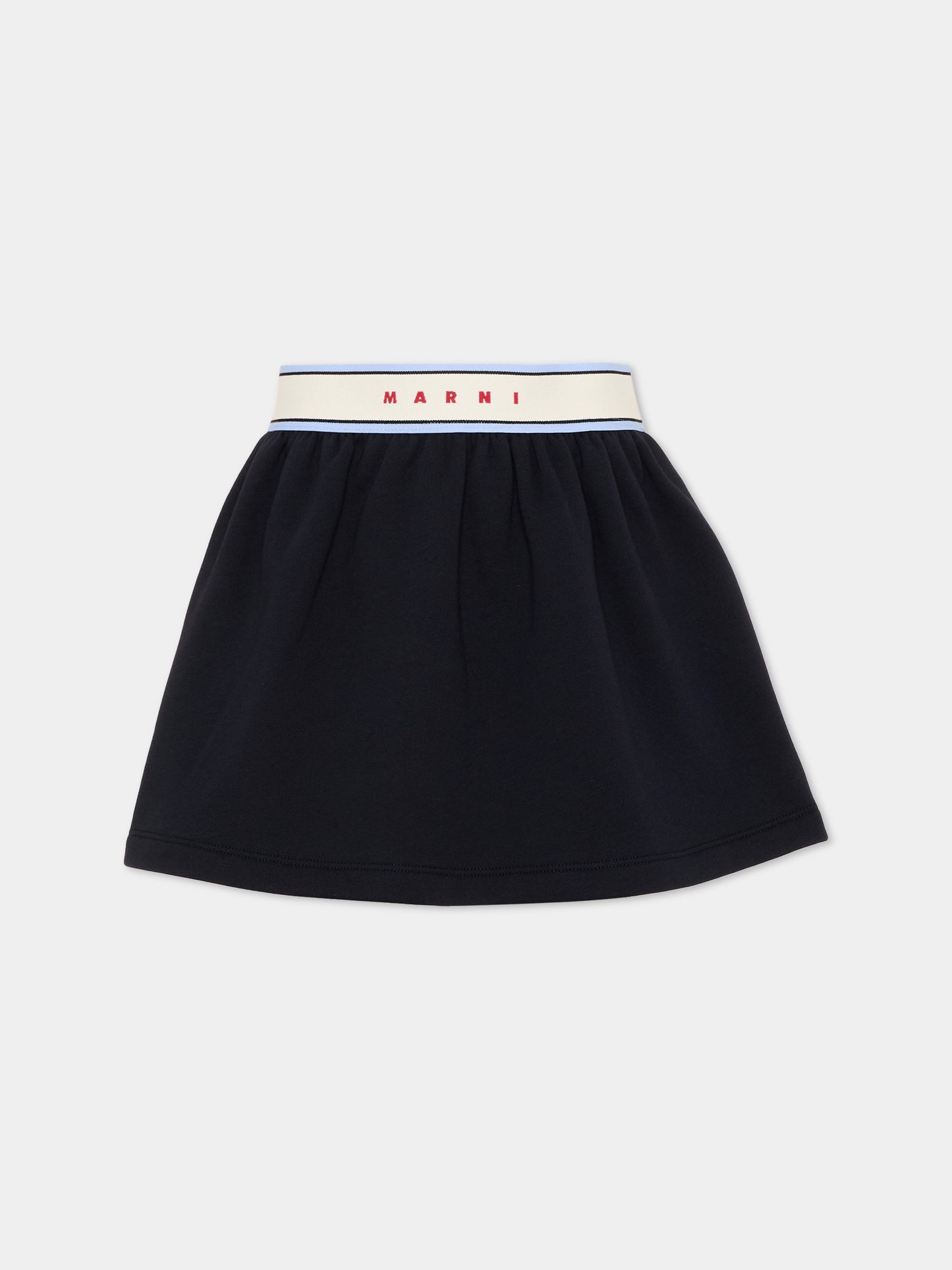 Gonna blu per bambina con logo,Marni Kids,M01855 M00XC 0M862
