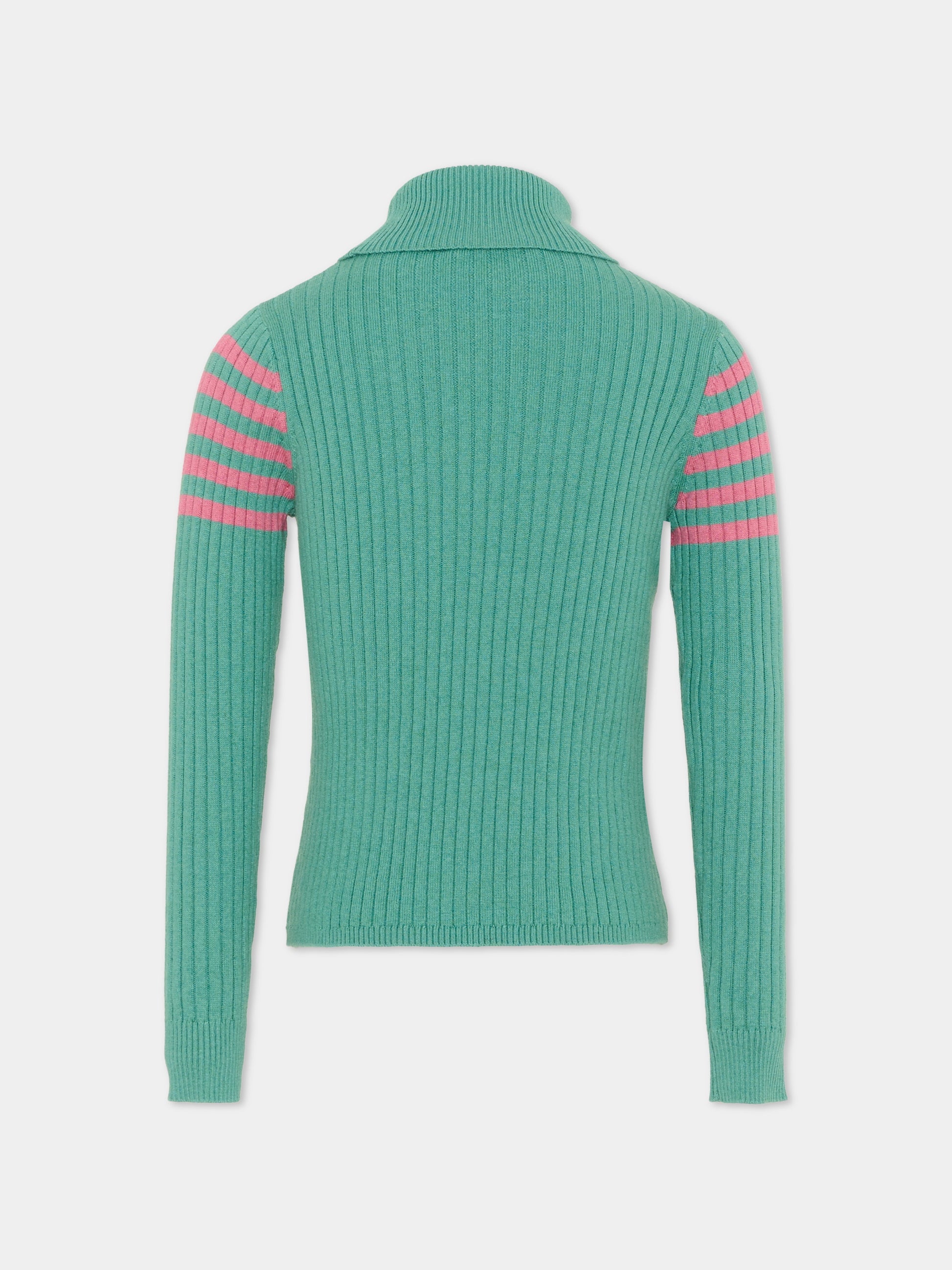 Dolcevita verde per bambina con righe,Marni Kids,M01866 M00XF 0M545