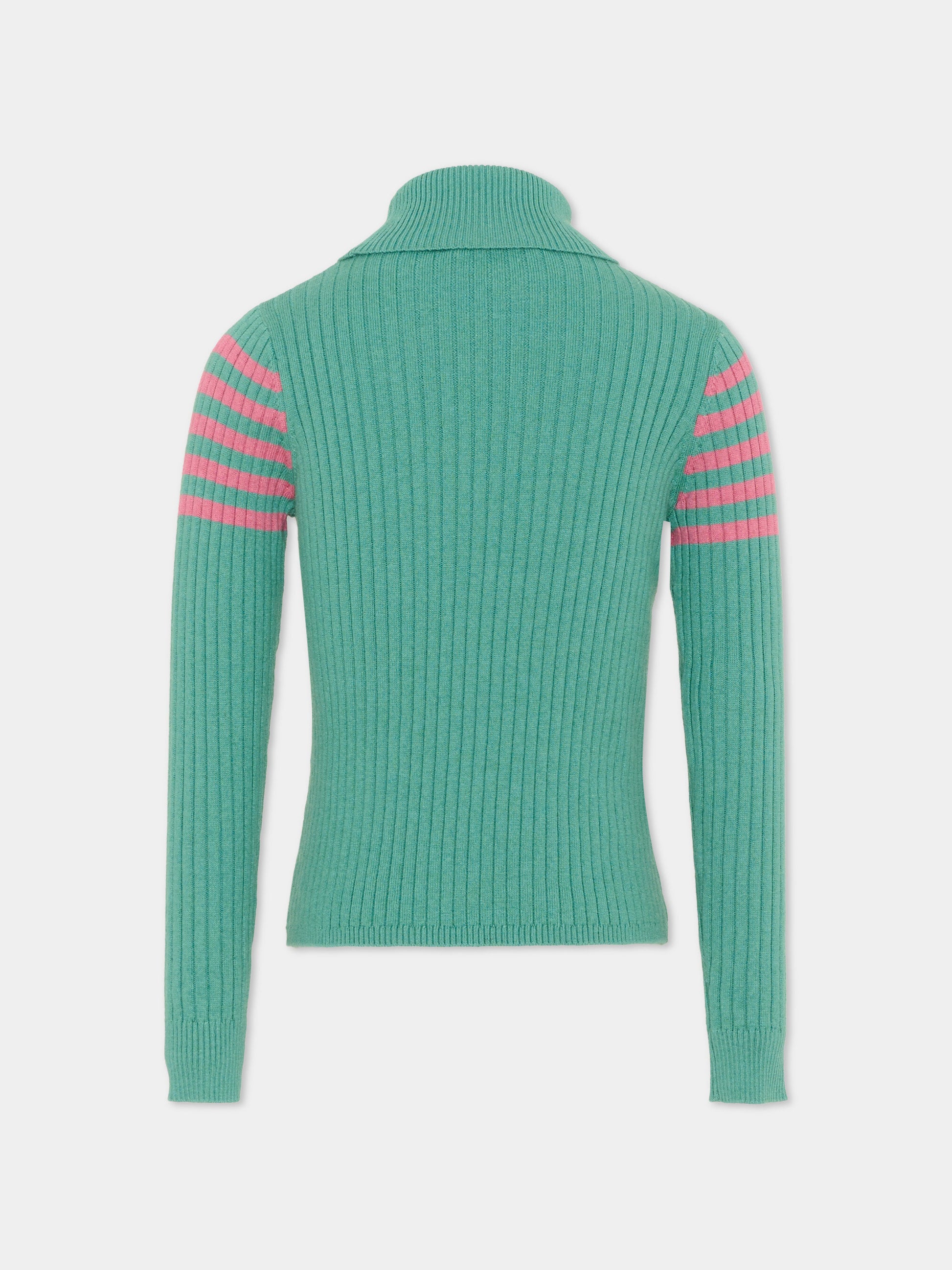 Dolcevita verde per bambina con righe,Marni Kids,M01866 M00XF 0M545