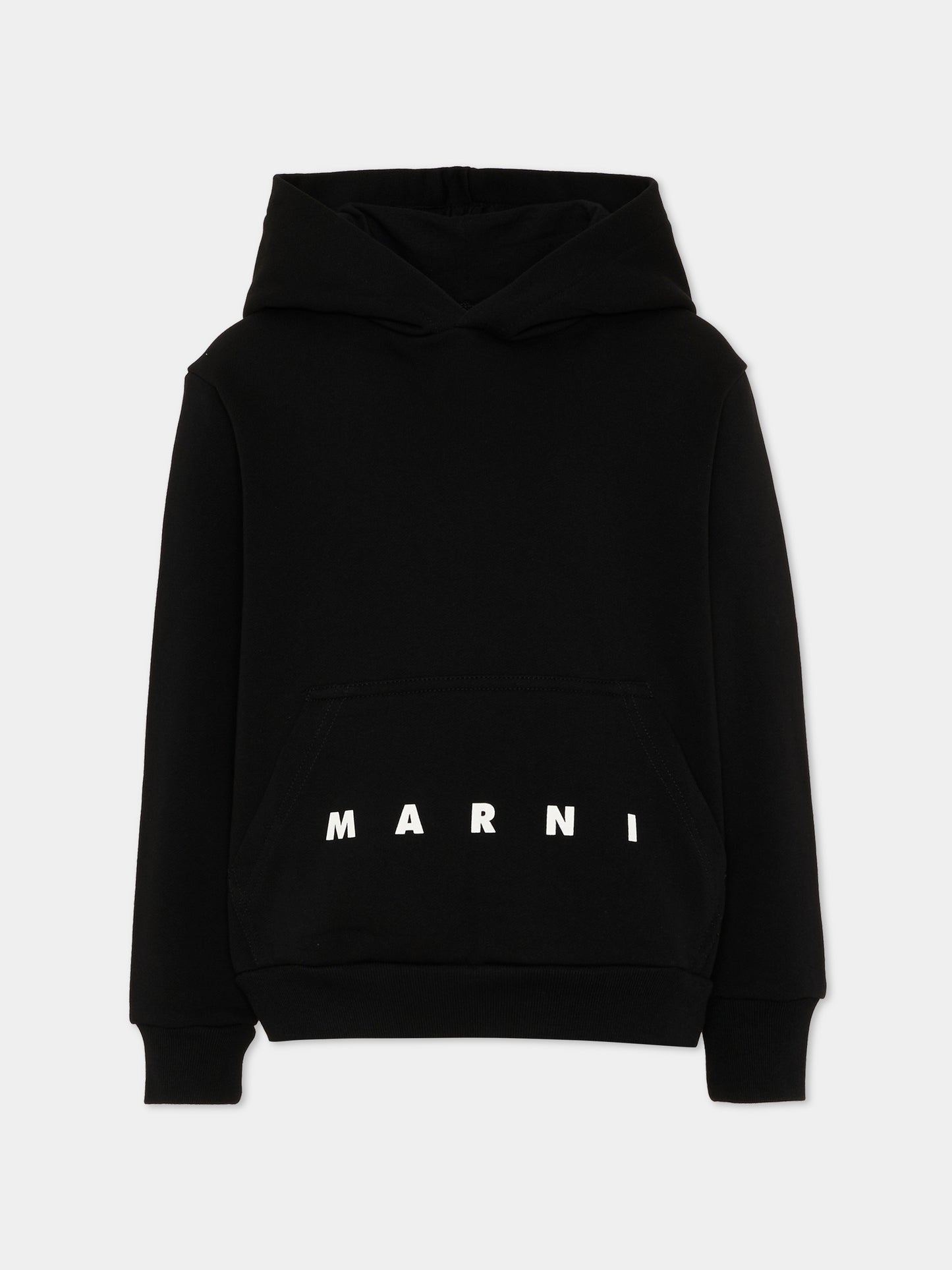 Felpa nera per bambini con logo,Marni Kids,M01883 M00V0 0M900