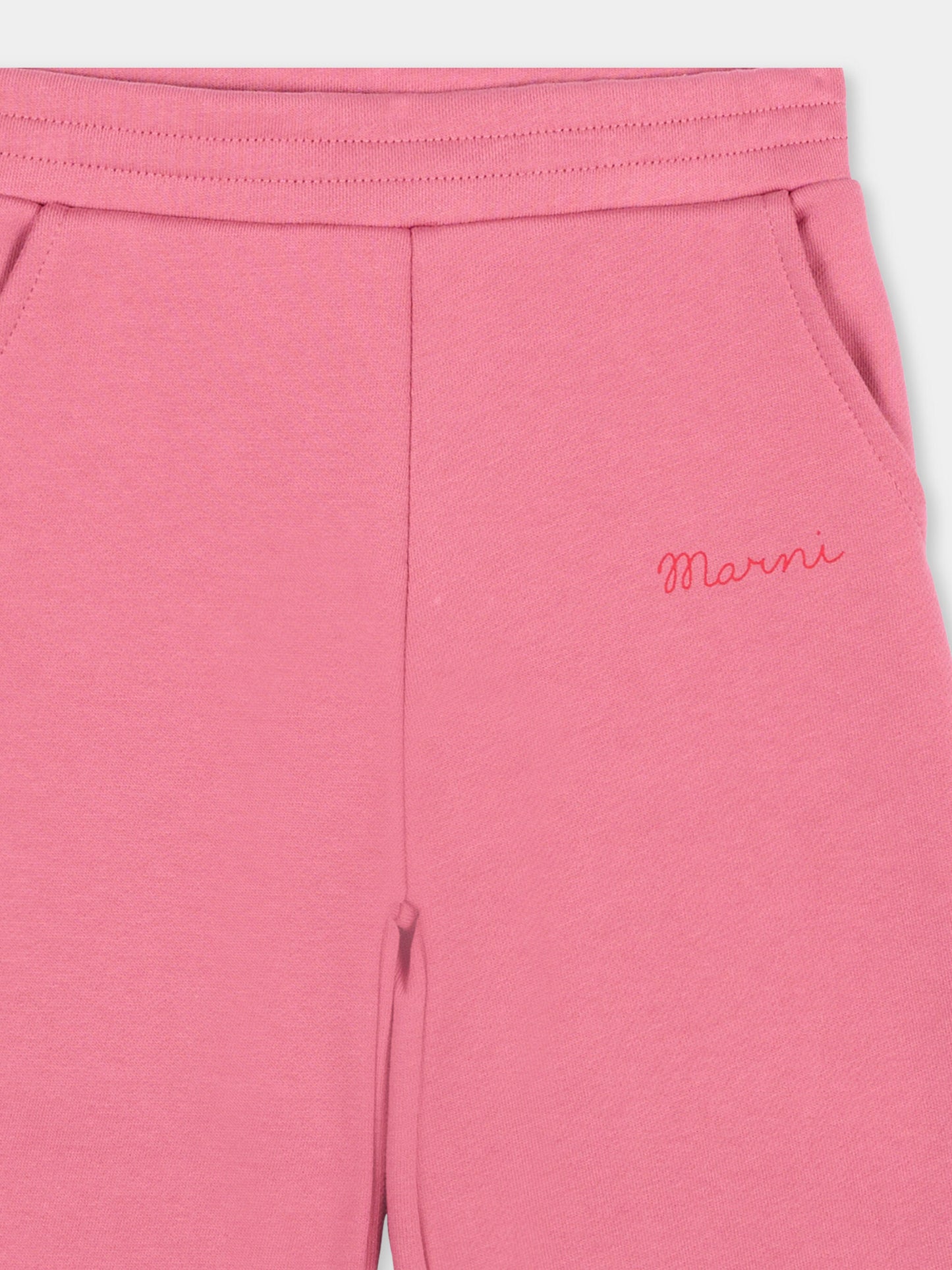 Pantaloni rosa per neonata con logo,Marni Kids,M01922 M00YN 0M352