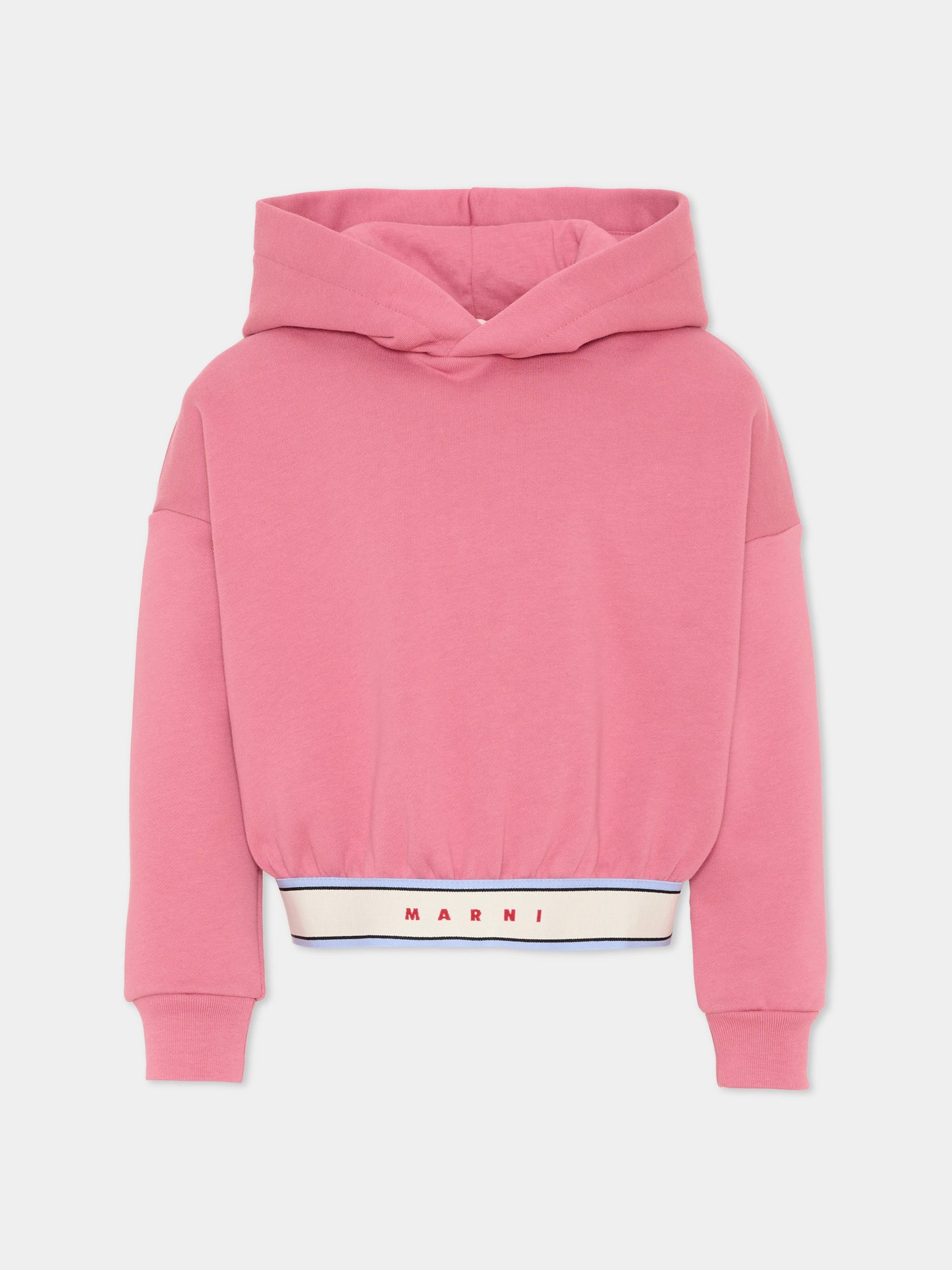 Felpa rosa per bambina con logo,Marni Kids,M01969 M00XC 0M352
