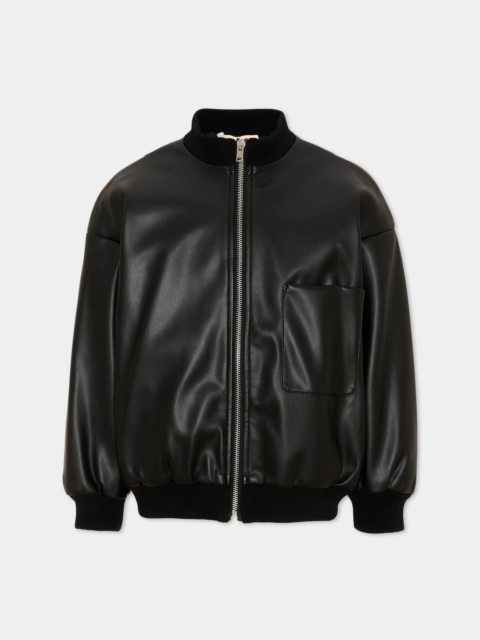 Bomber nero per bambini con logo,Marni Kids,M01977 M00W2 0M900
