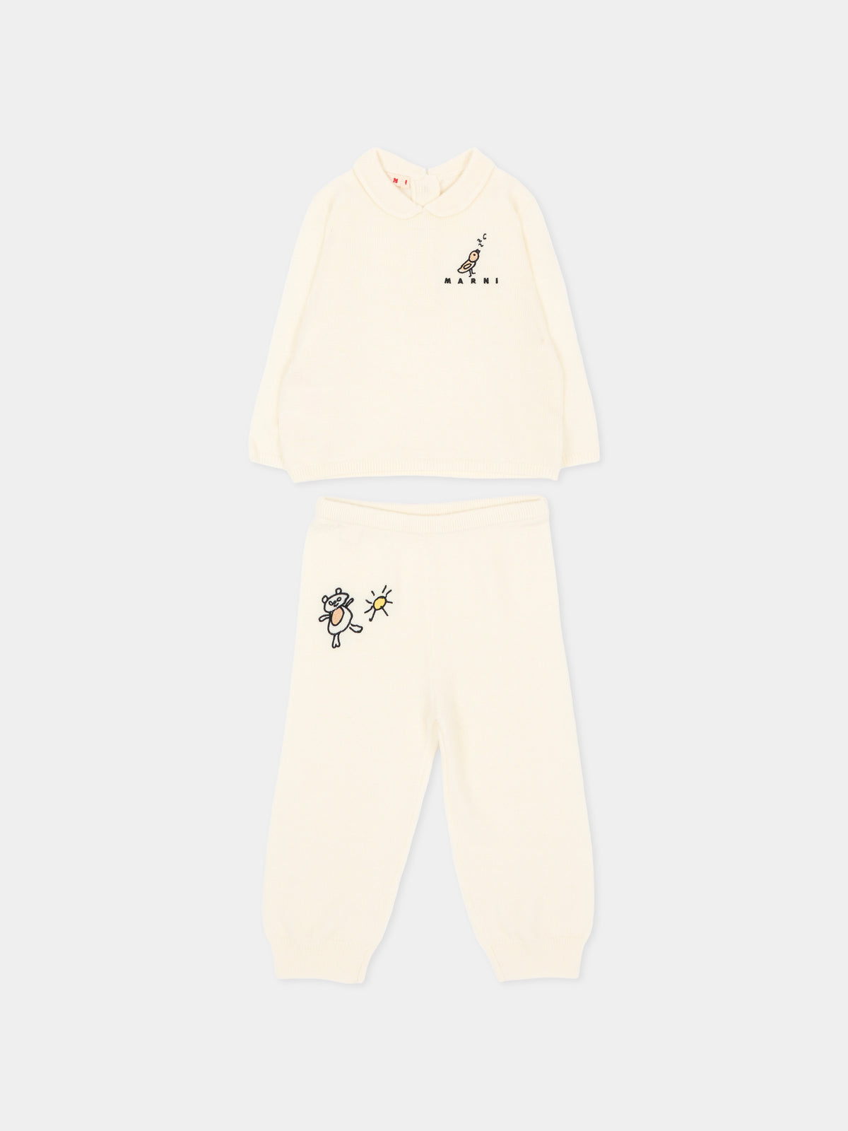 Completo nascita avorio per neonati,Marni Kids,M01993 M00Z0 0M116