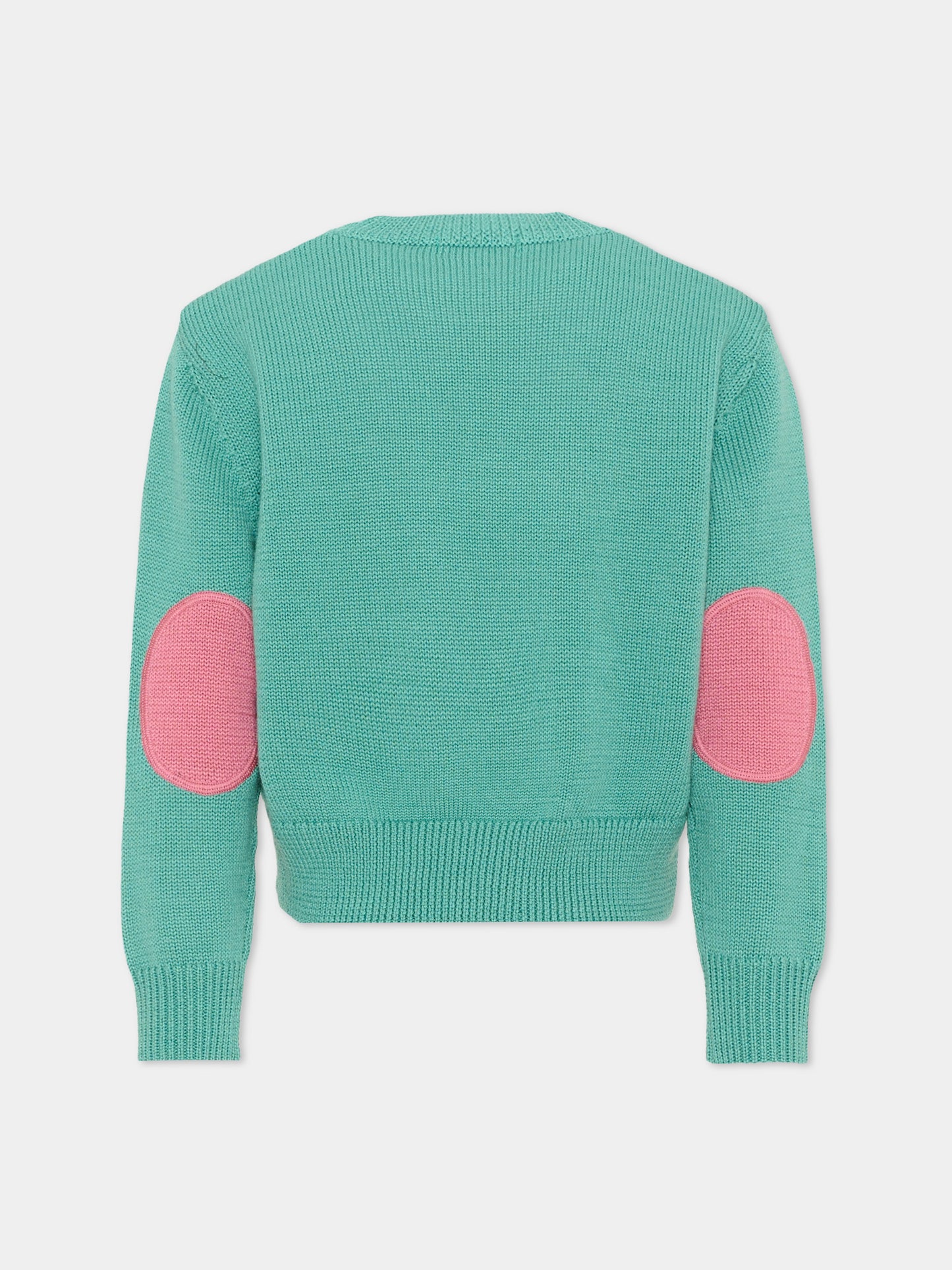 Maglione verde per bambina con cuore,Marni Kids,M02017 M00XT 0M545