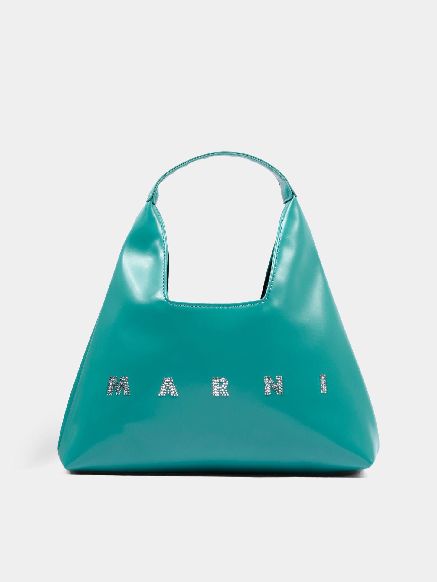 Borsa verde per bambina con logo con strass,Marni Kids,M02030 M00TK 0M545