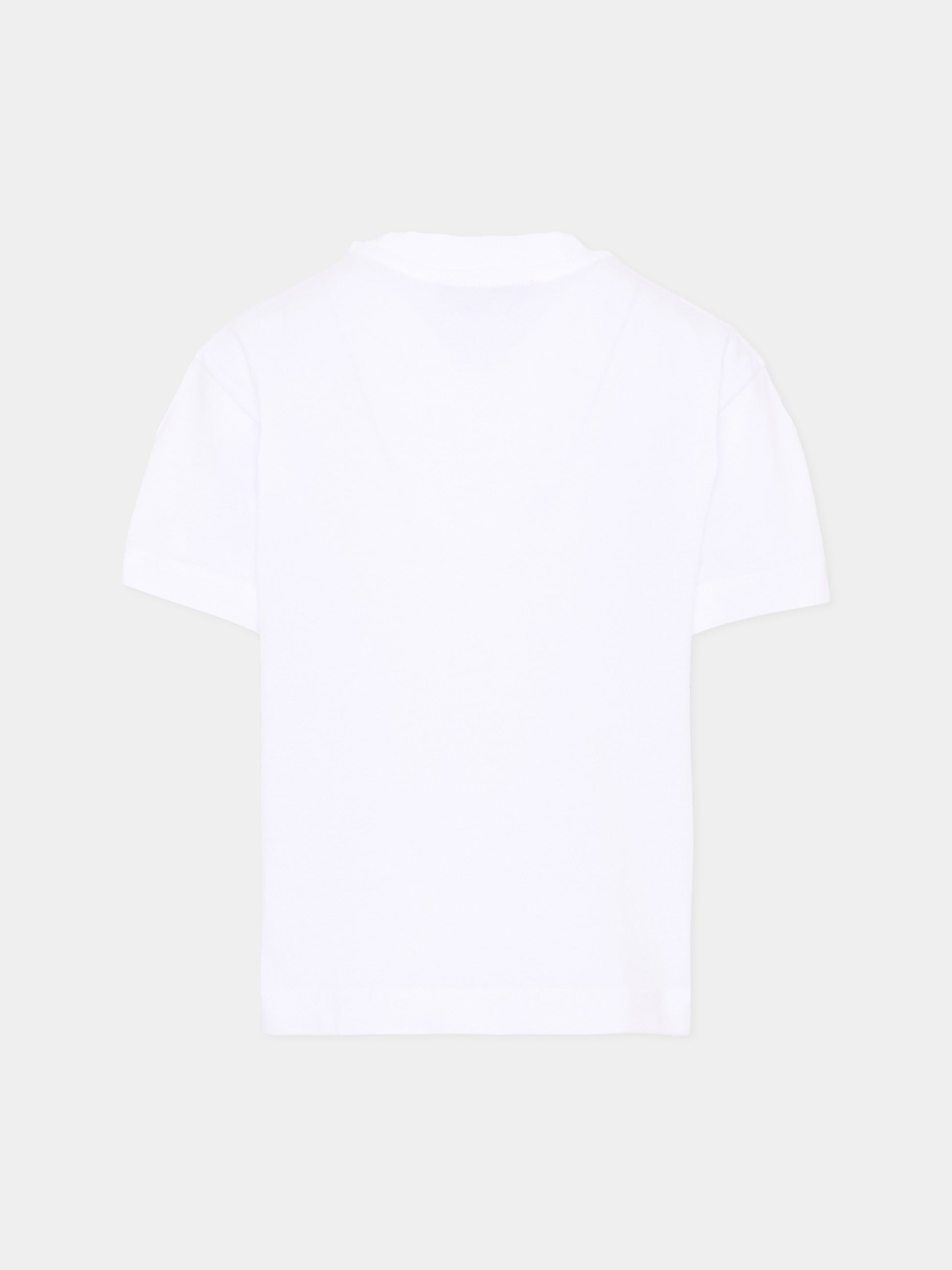 T-Shirt bianca per bambina con logo,Max&co,MX0390 MX02I MX100