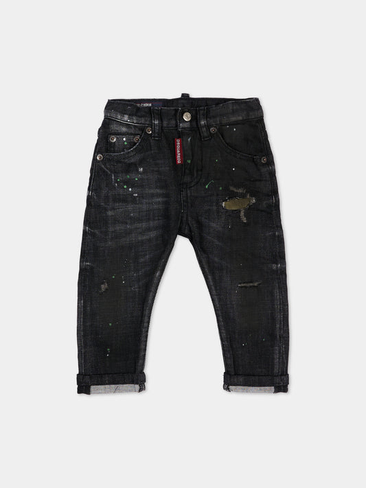 Jeans nero per neonato con logo,Dsquared2,DQ01TC D0AI1 DQ02