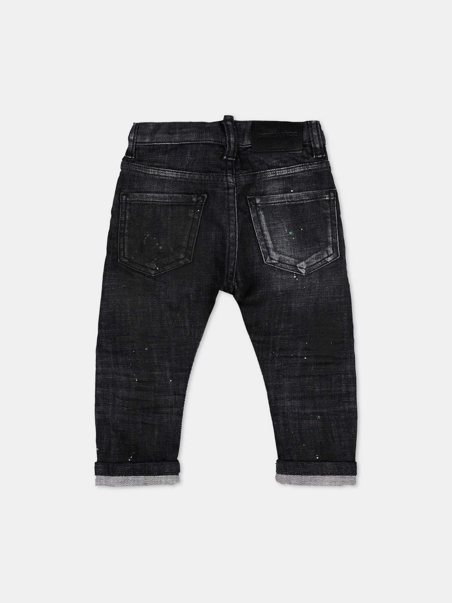 Jeans nero per neonato con logo,Dsquared2,DQ01TC D0AI1 DQ02