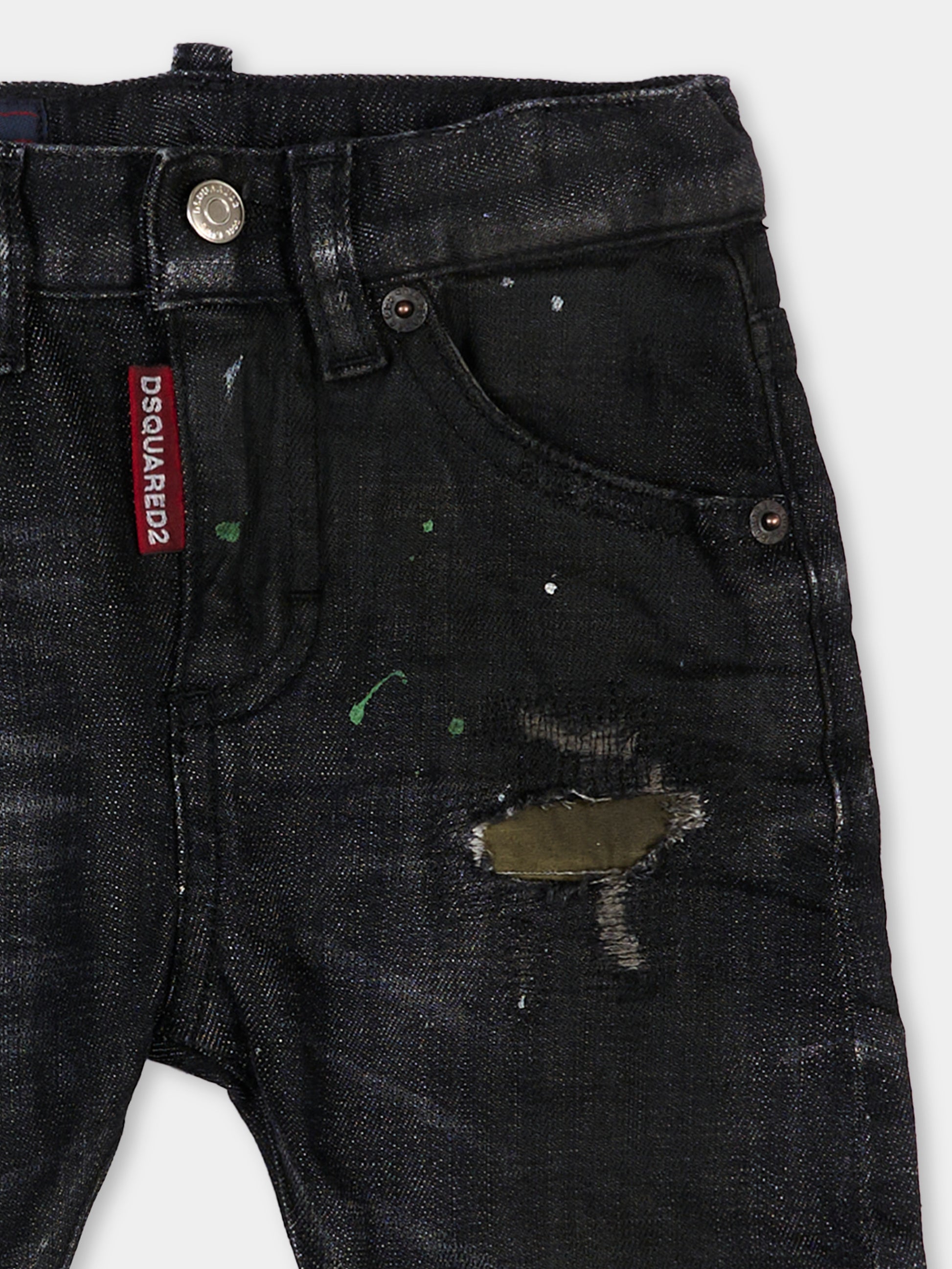 Jeans nero per neonato con logo,Dsquared2,DQ01TC D0AI1 DQ02