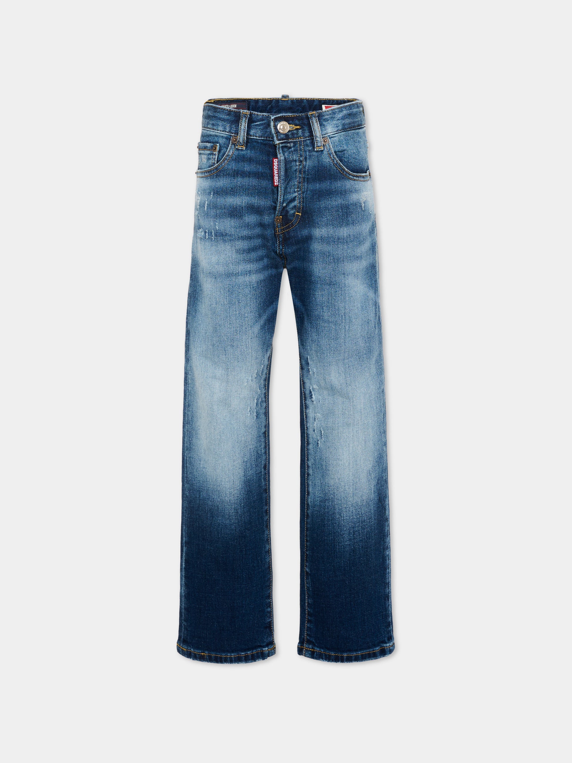 Jeans denim per bambino con logo,Dsquared2,DQ2252 D0AHR DQ01