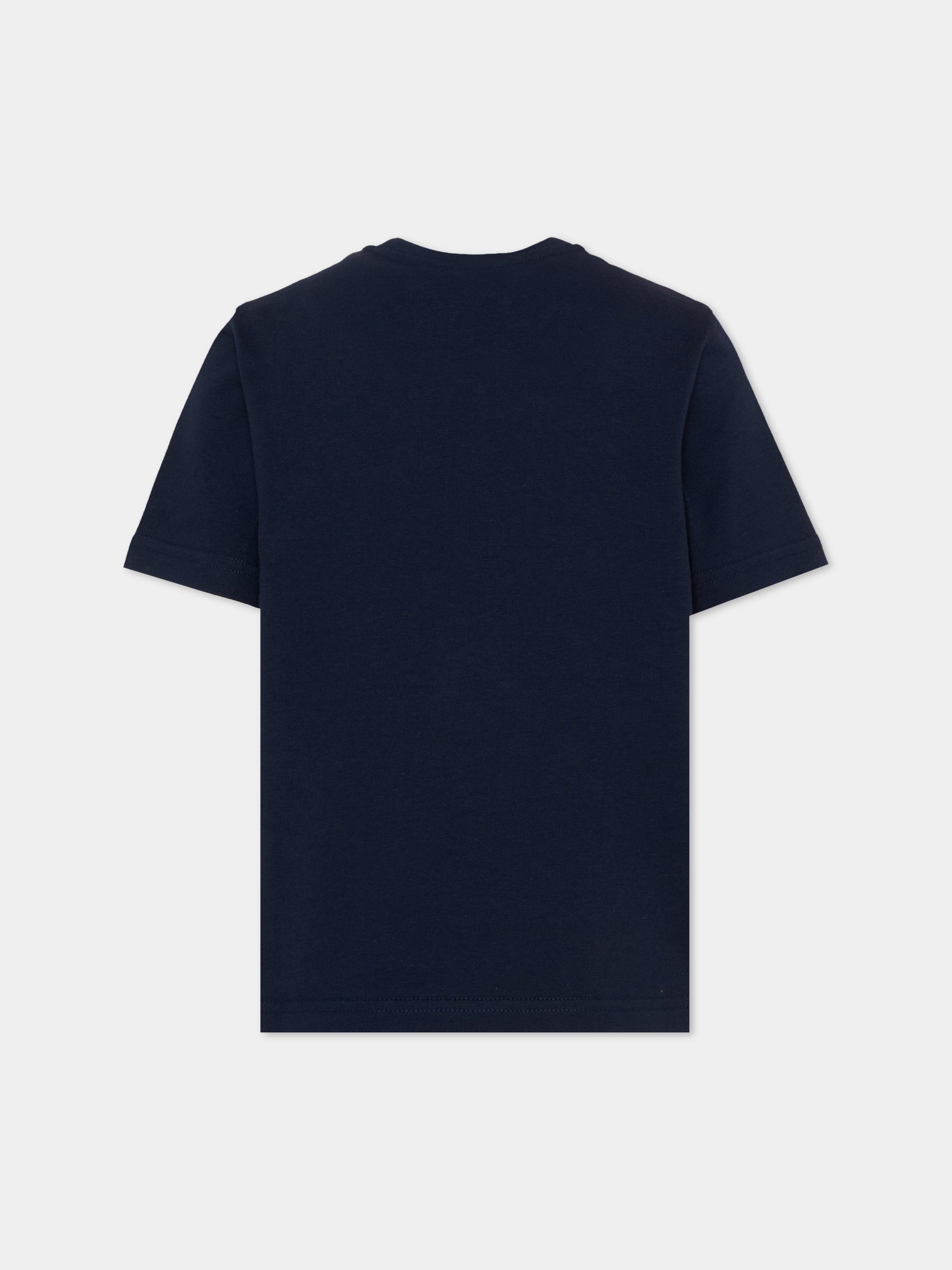 T-Shirt blu per bambino con logo,Dsquared2,DQ3402 D0AJ5 DQ864