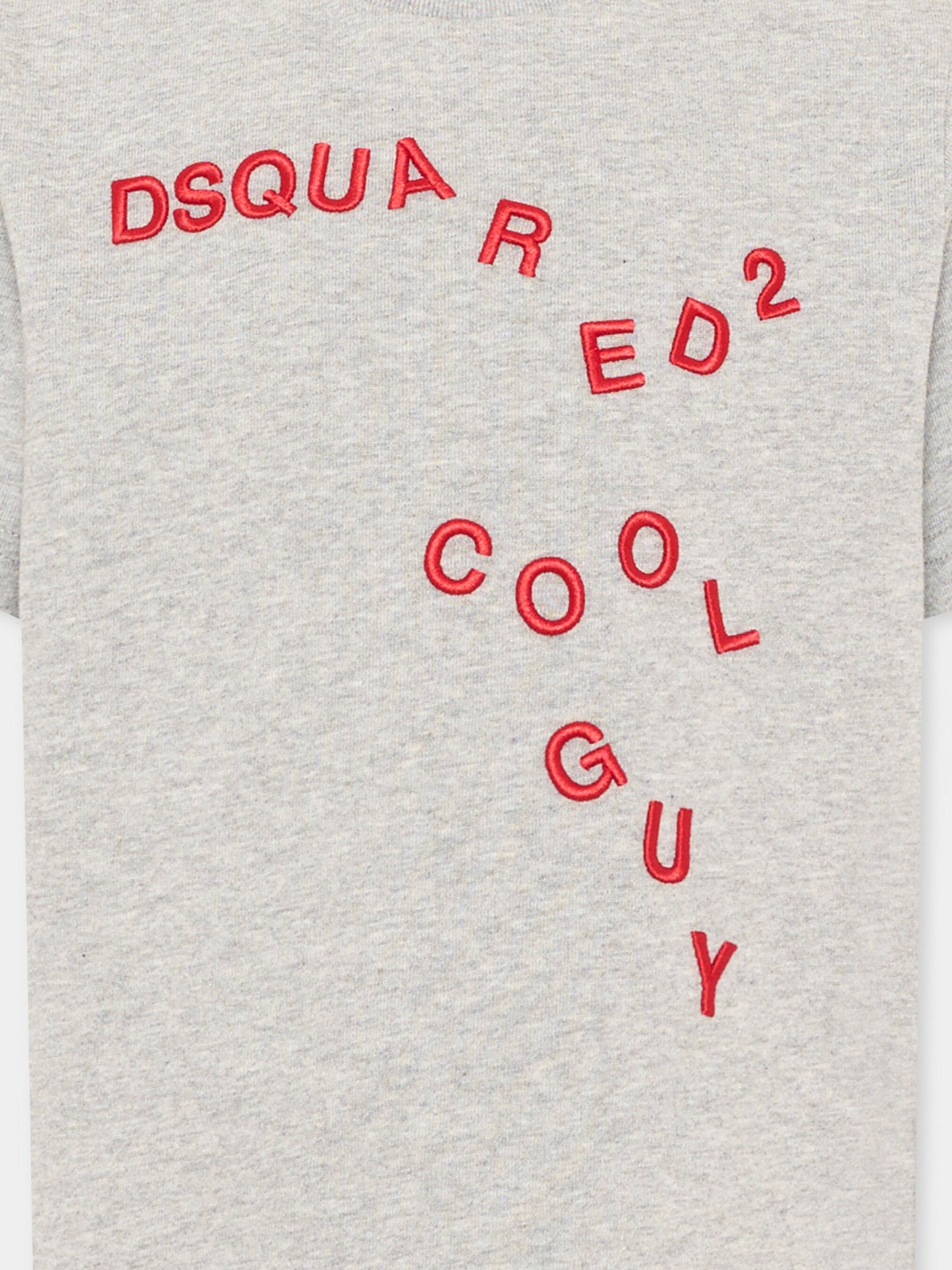 T-Shirt grigia per bambino con logo,Dsquared2,DQ3402 D0AJ5 DQ911