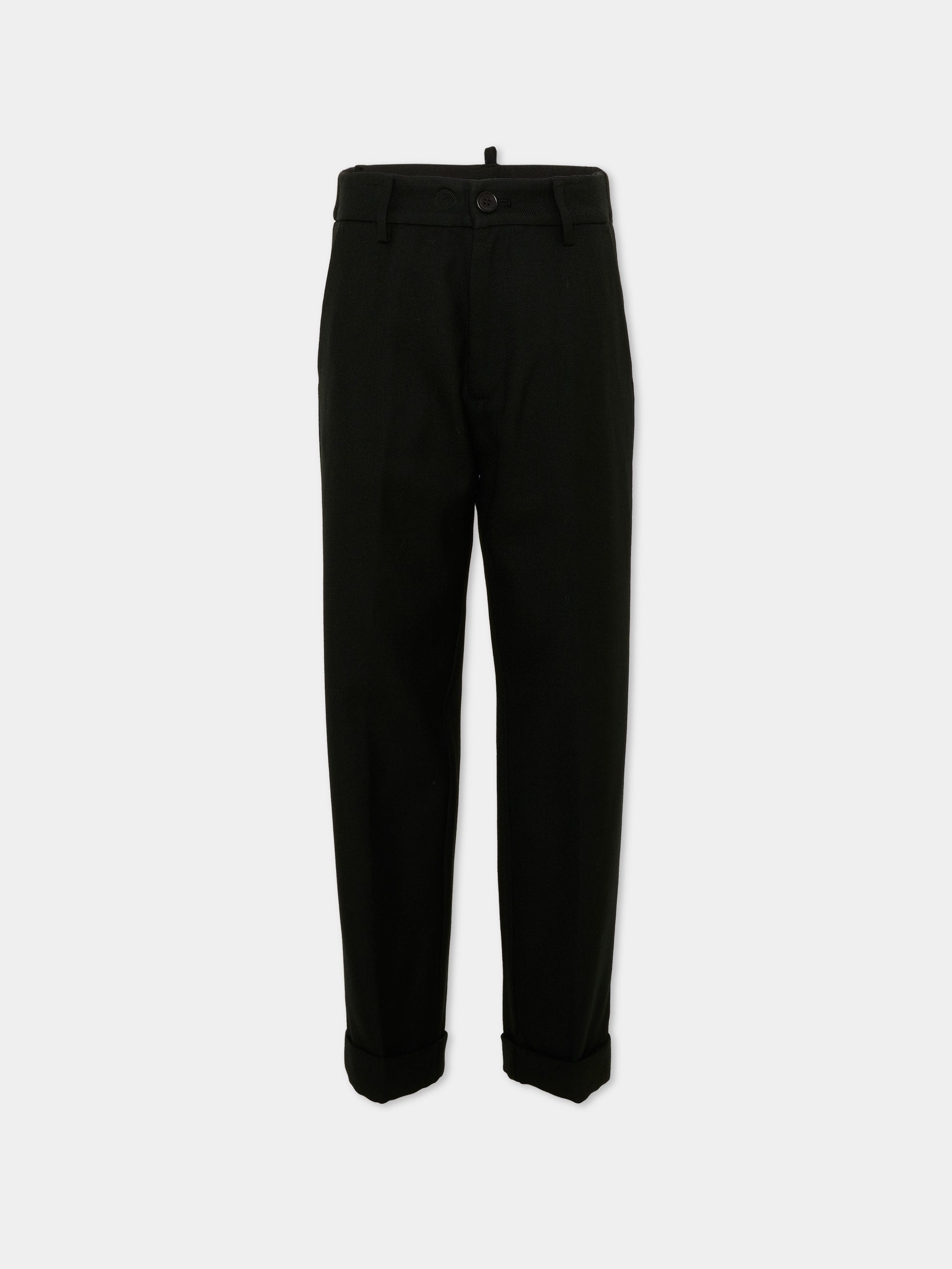 Pantalone nero per bambino con logo,Dsquared2,DQ3410 D0AJ4 DQ900