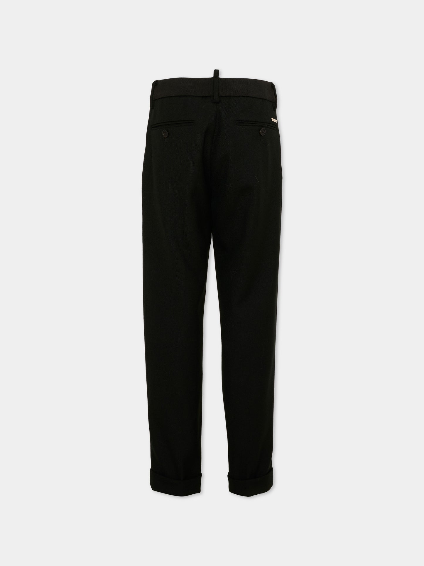 Pantalone nero per bambino con logo,Dsquared2,DQ3410 D0AJ4 DQ900
