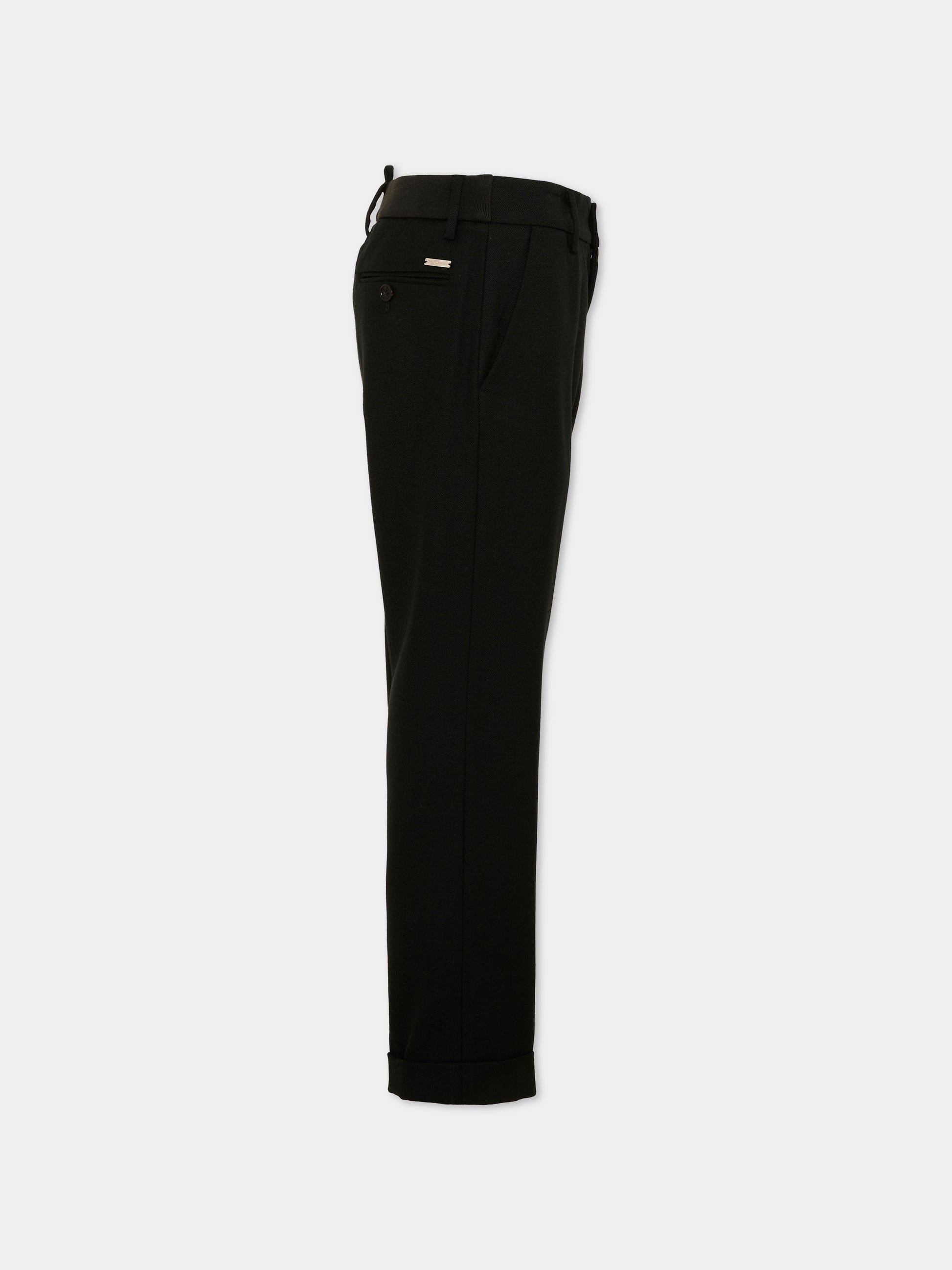 Pantalone nero per bambino con logo,Dsquared2,DQ3410 D0AJ4 DQ900